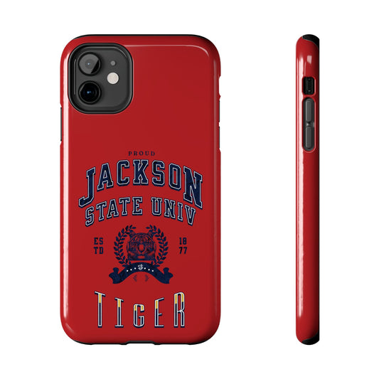 Proud Jackson State Univ Tiger Navy - Red Case Printify