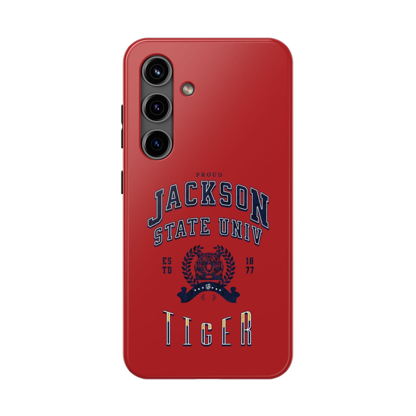 Proud Jackson State Univ Tiger Navy - Red Case Printify