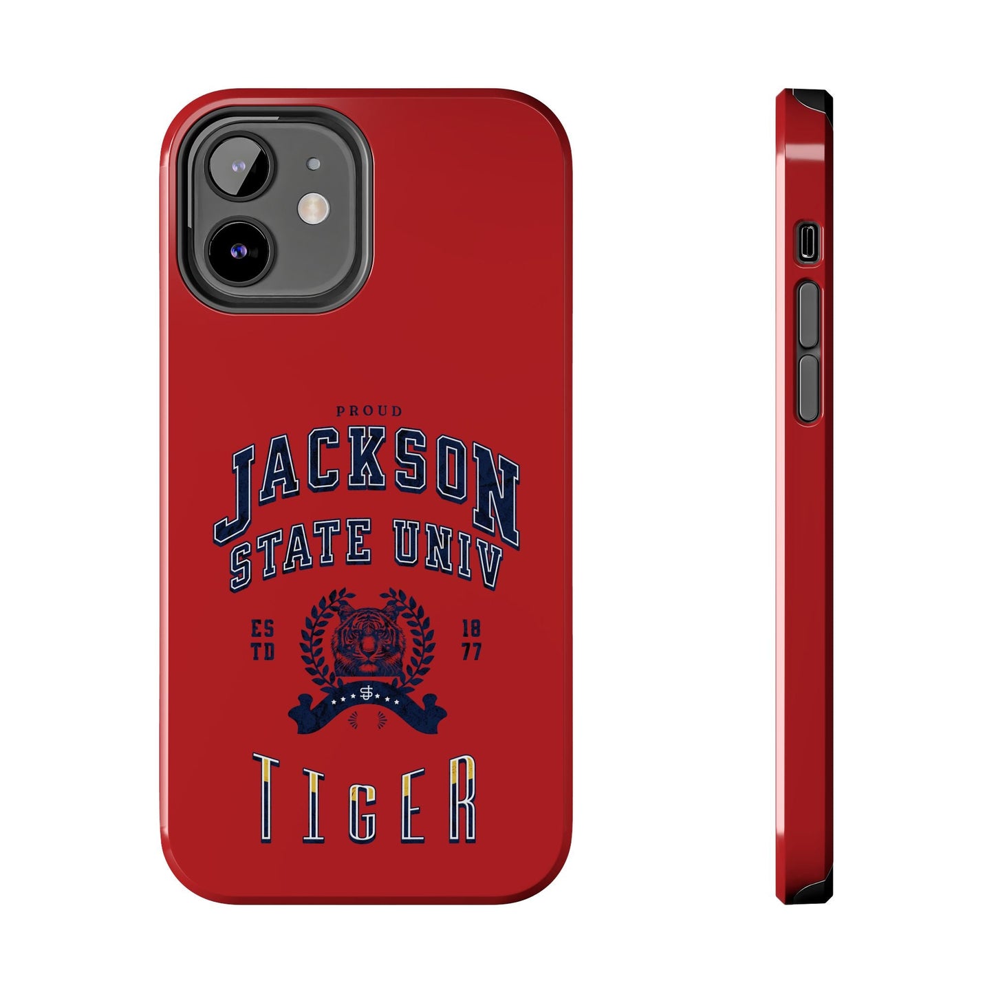 Proud Jackson State Univ Tiger Navy - Red Case Printify