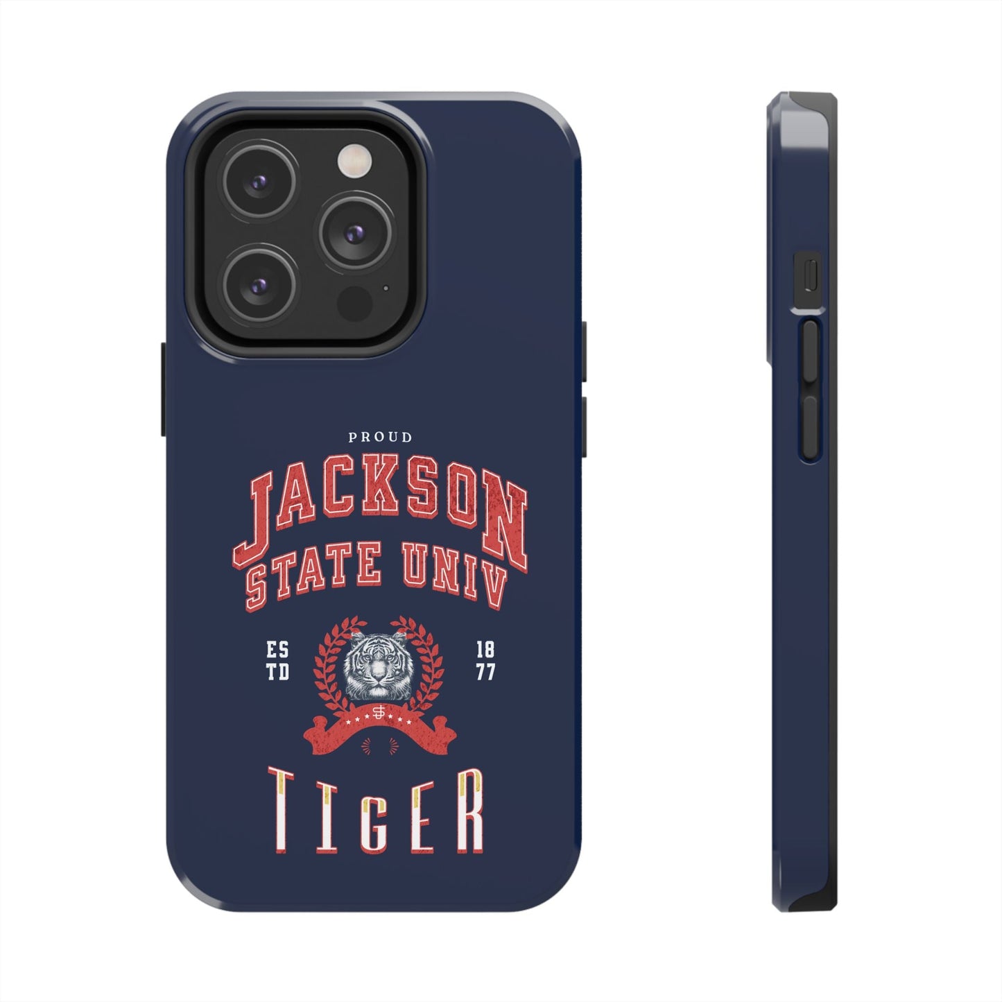 Proud Jackson State Univ Tiger Red - Navy Case Printify