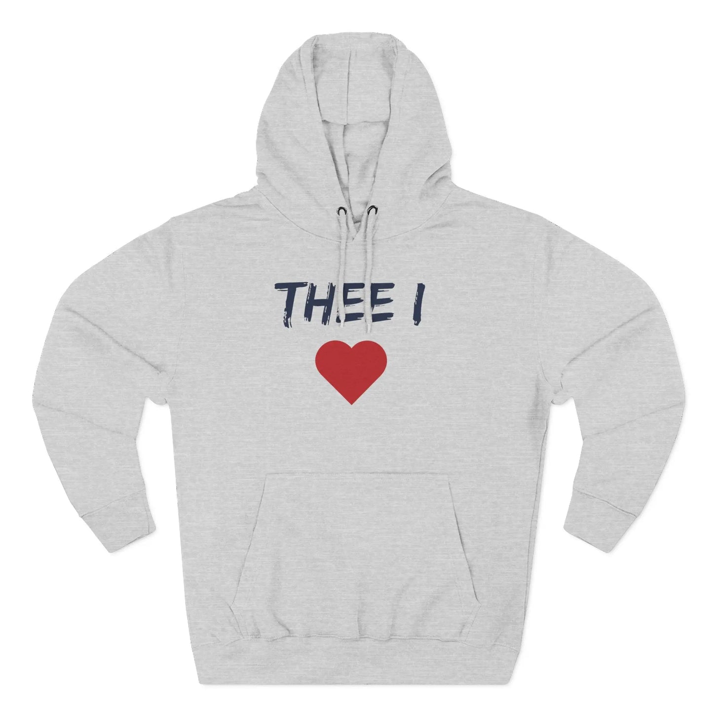 Thee I Heart Women's Block Navy Premium Pullover Hoodie Printify