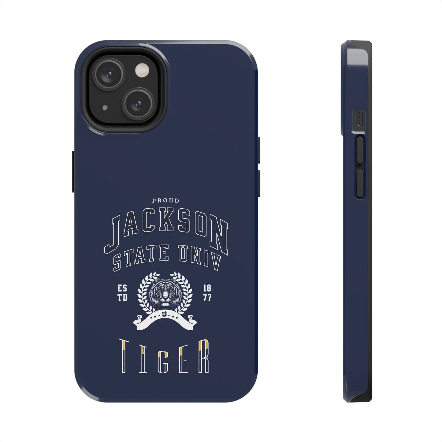 Proud Jackson State Univ Tiger White - Navy Case Printify