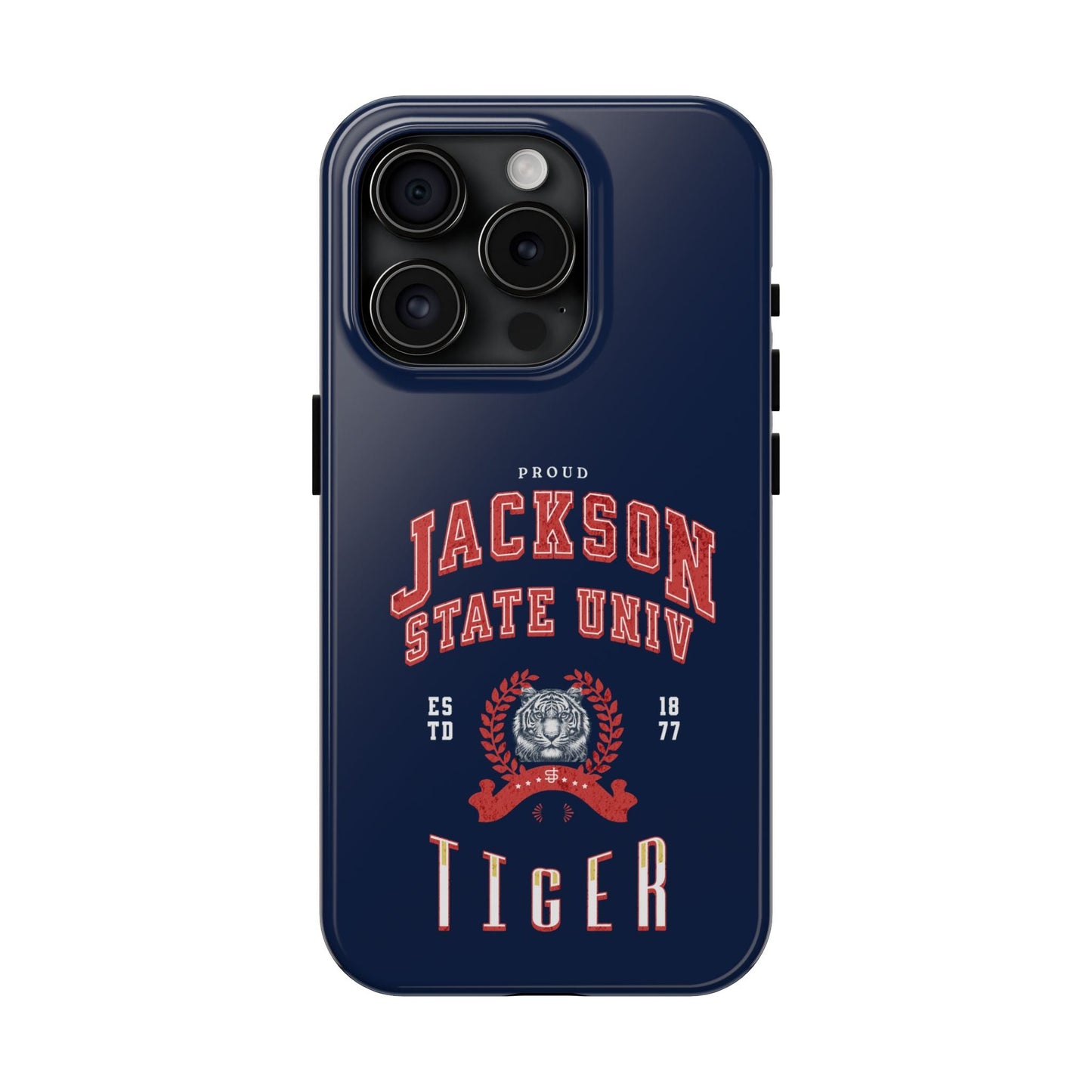 Proud Jackson State Univ Tiger Red - Navy Case Printify