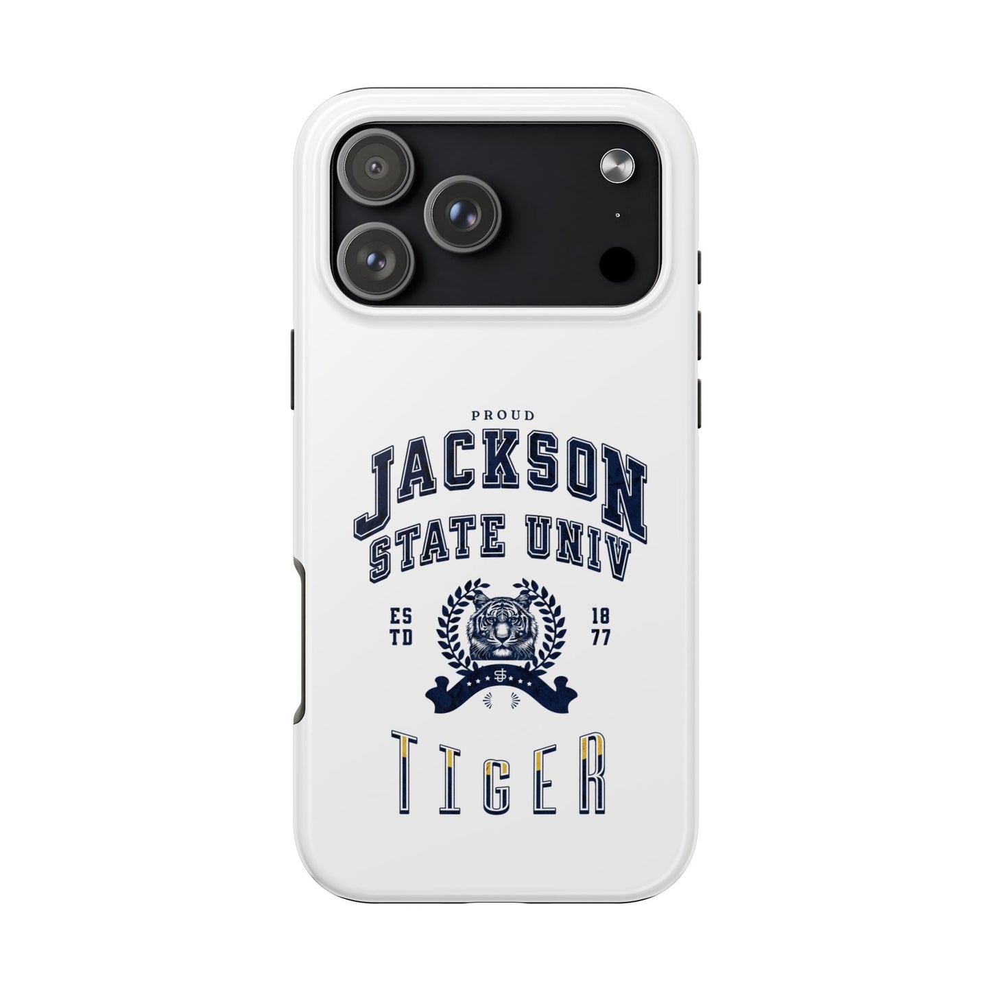 Proud Jackson State Univ Tiger Navy - White Case Printify