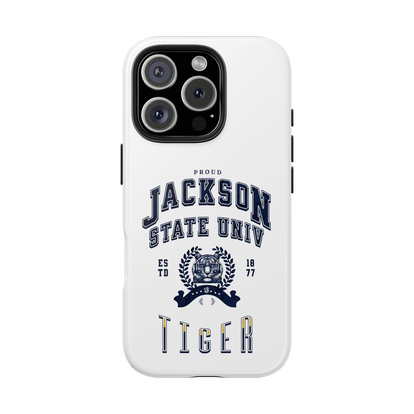 Proud Jackson State Univ Tiger Navy - White Case Printify