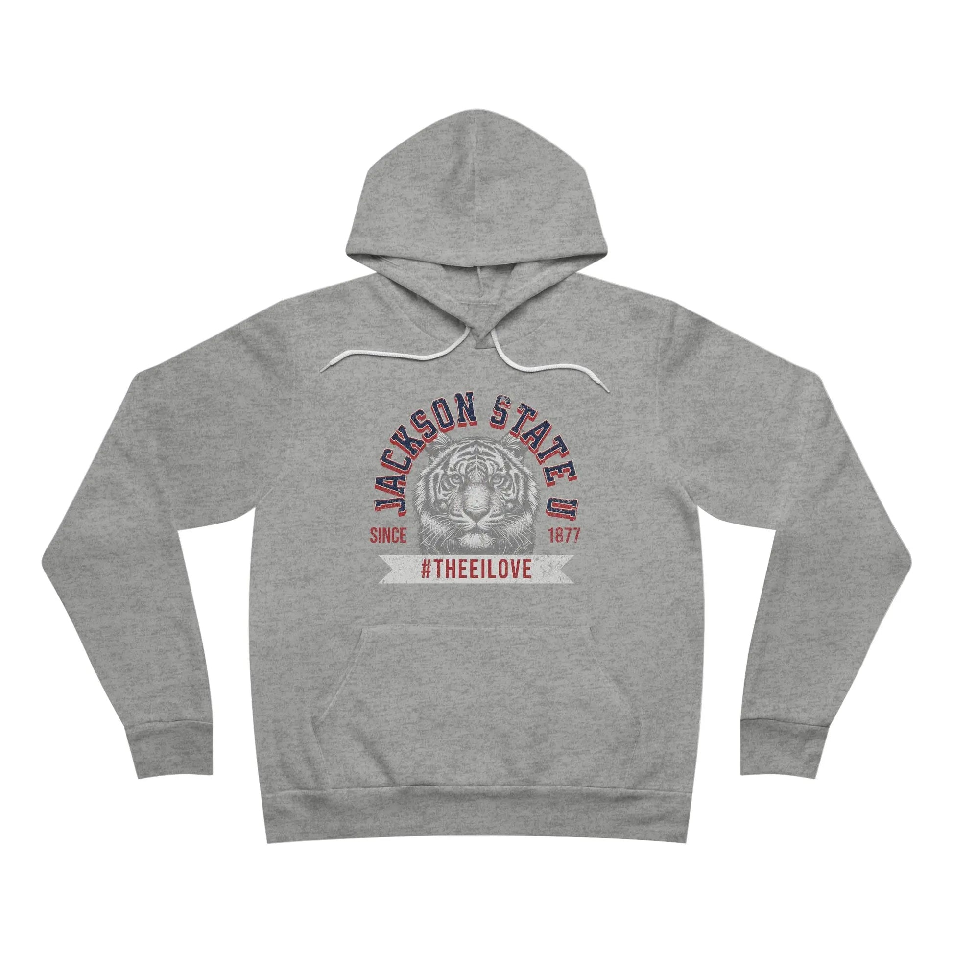 Jackson State Univ #TheeILove Men's White Fleece Pullover Hoodie Printify