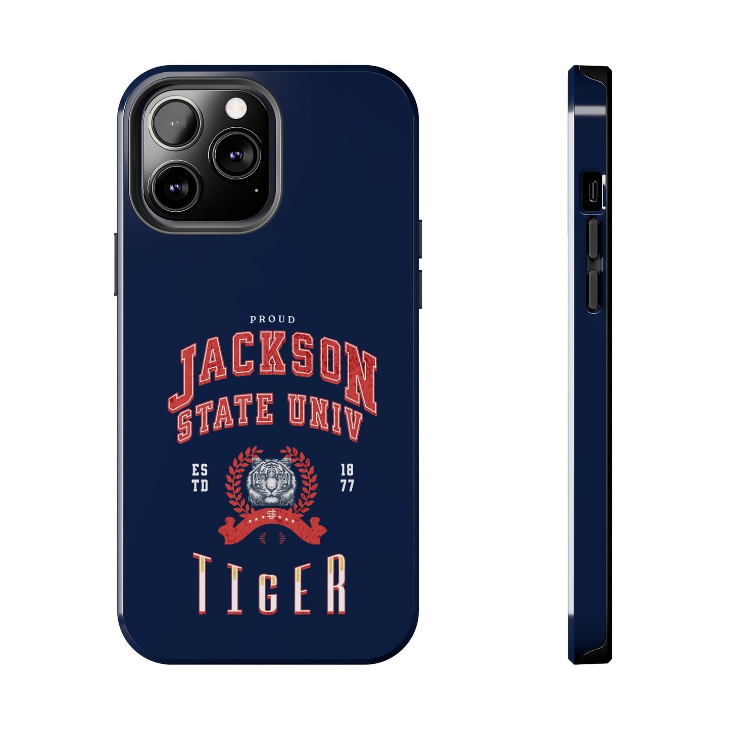 Proud Jackson State Univ Tiger Red - Navy Case Printify