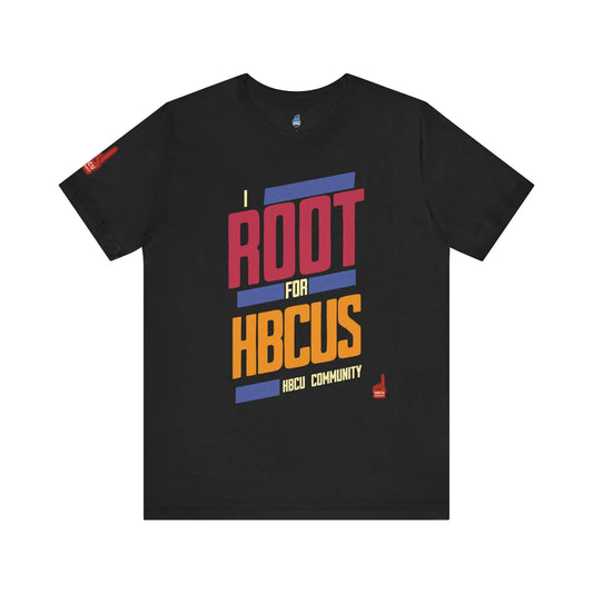 I Root For HBCUs Black Jersey Short Sleeve Tee Printify