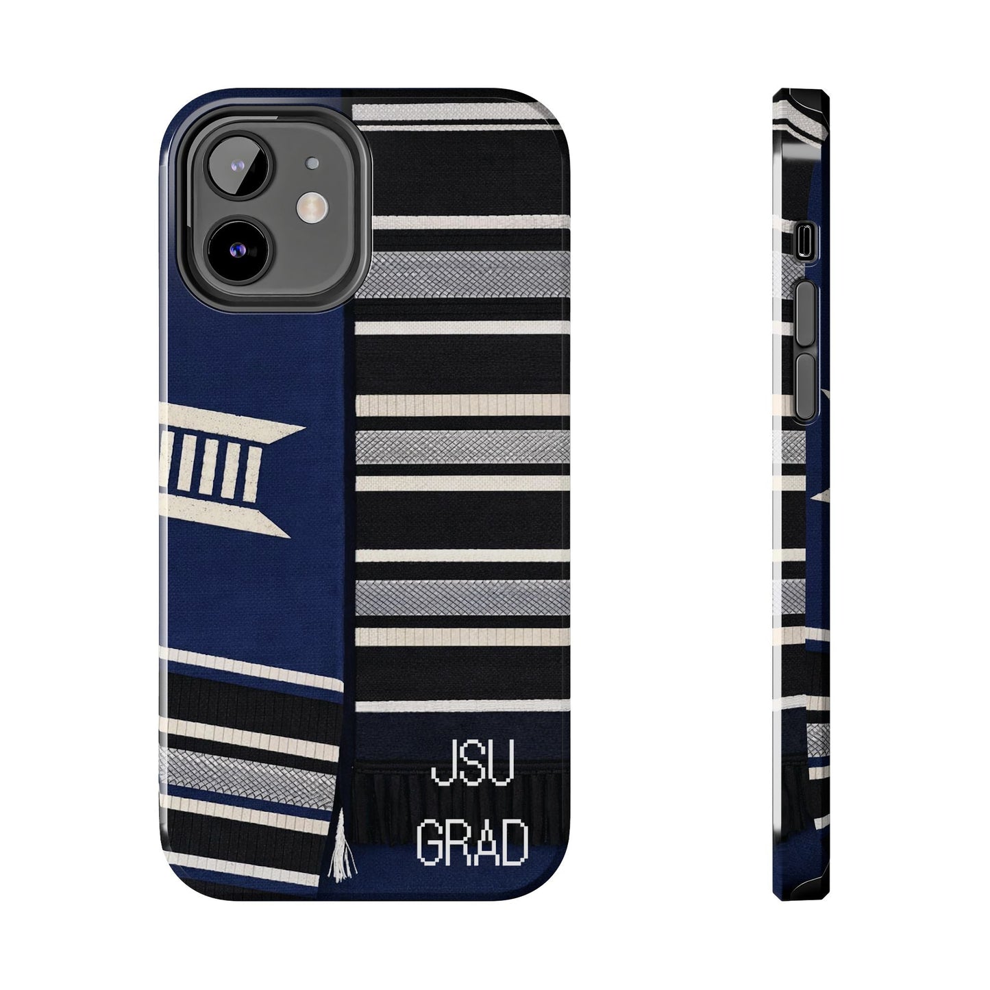 Thee Shirts - JSU Graduation Stole JSU Grad - Navy Phone Case Printify