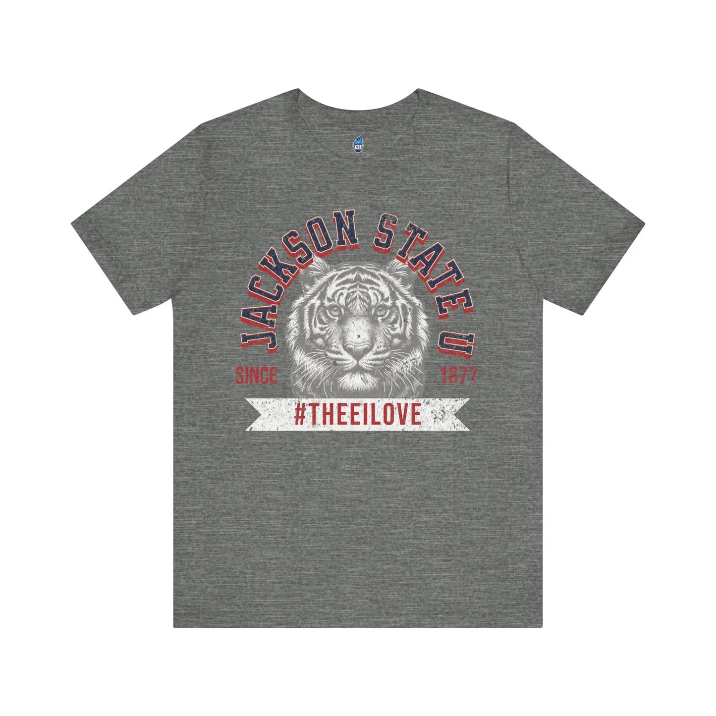 Jackson State Univ #TheeILove Men's White Jersey Short Sleeve Tee Printify