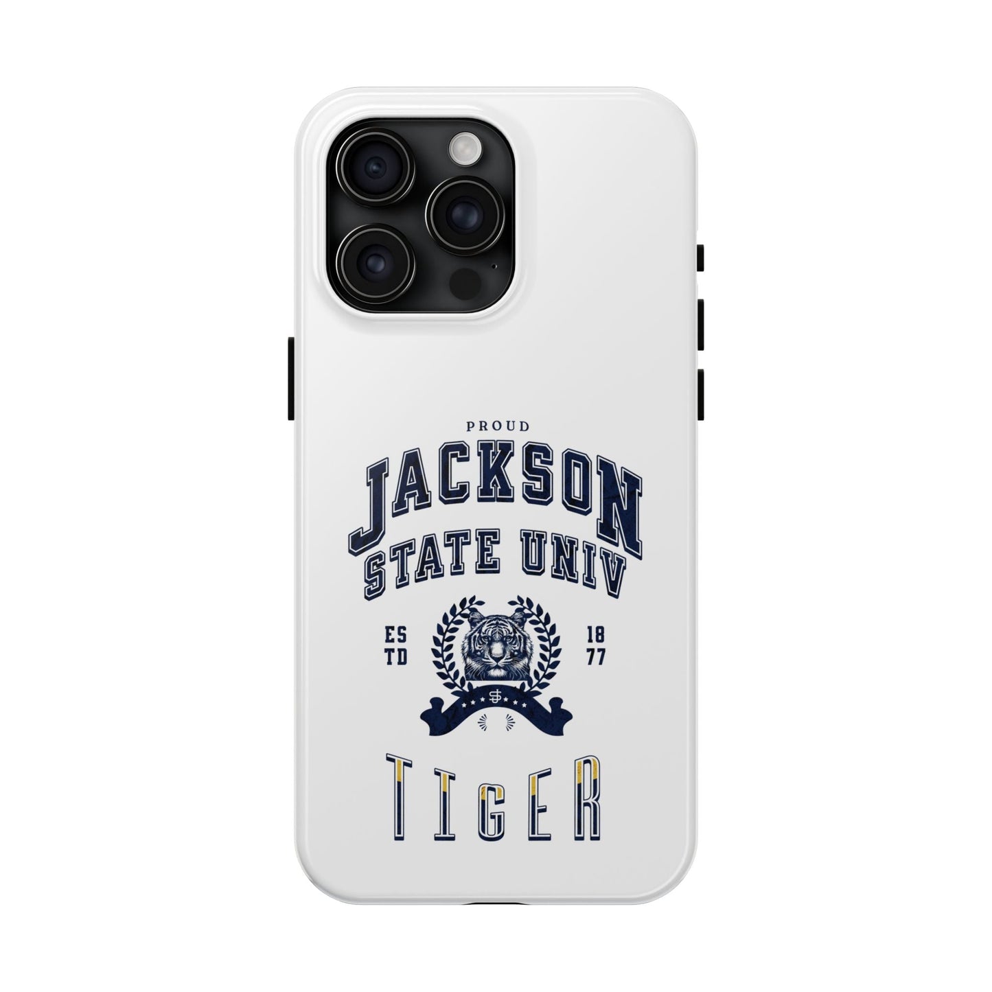 Proud Jackson State Univ Tiger Navy - White Case Printify