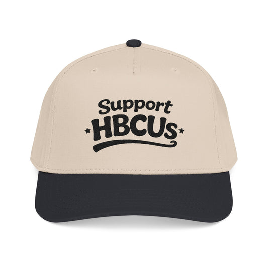 Support HBCUs Black Embroidered Bill Cap Printify