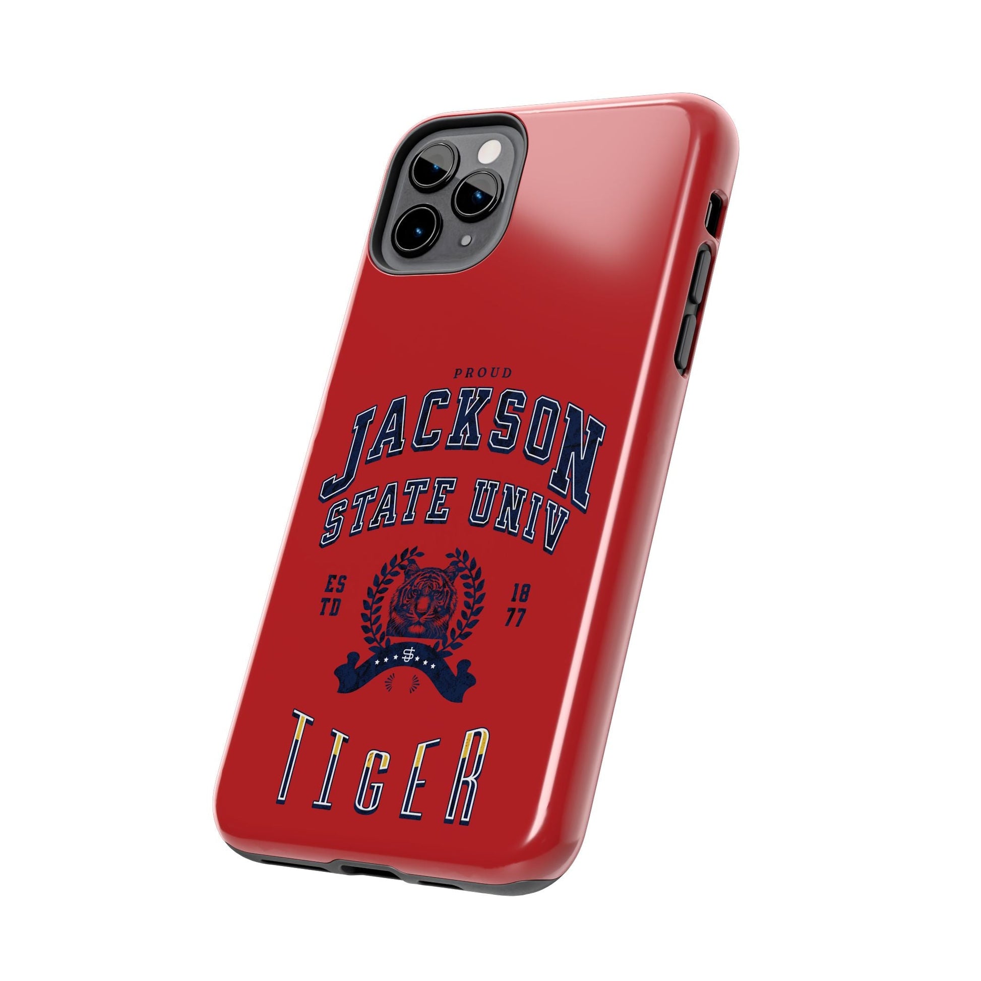 Proud Jackson State Univ Tiger Navy - Red Case Printify