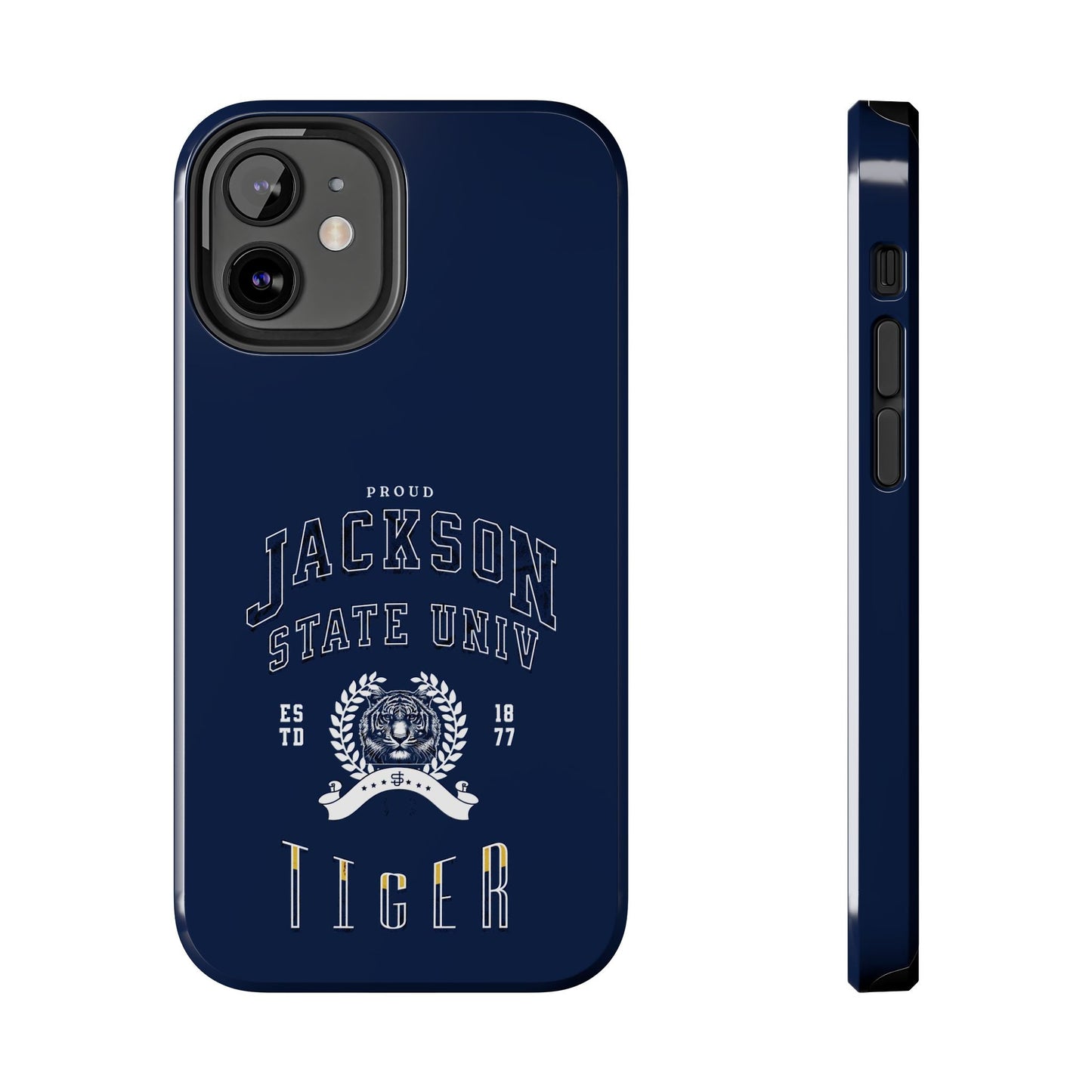Proud Jackson State Univ Tiger White - Navy Case Printify