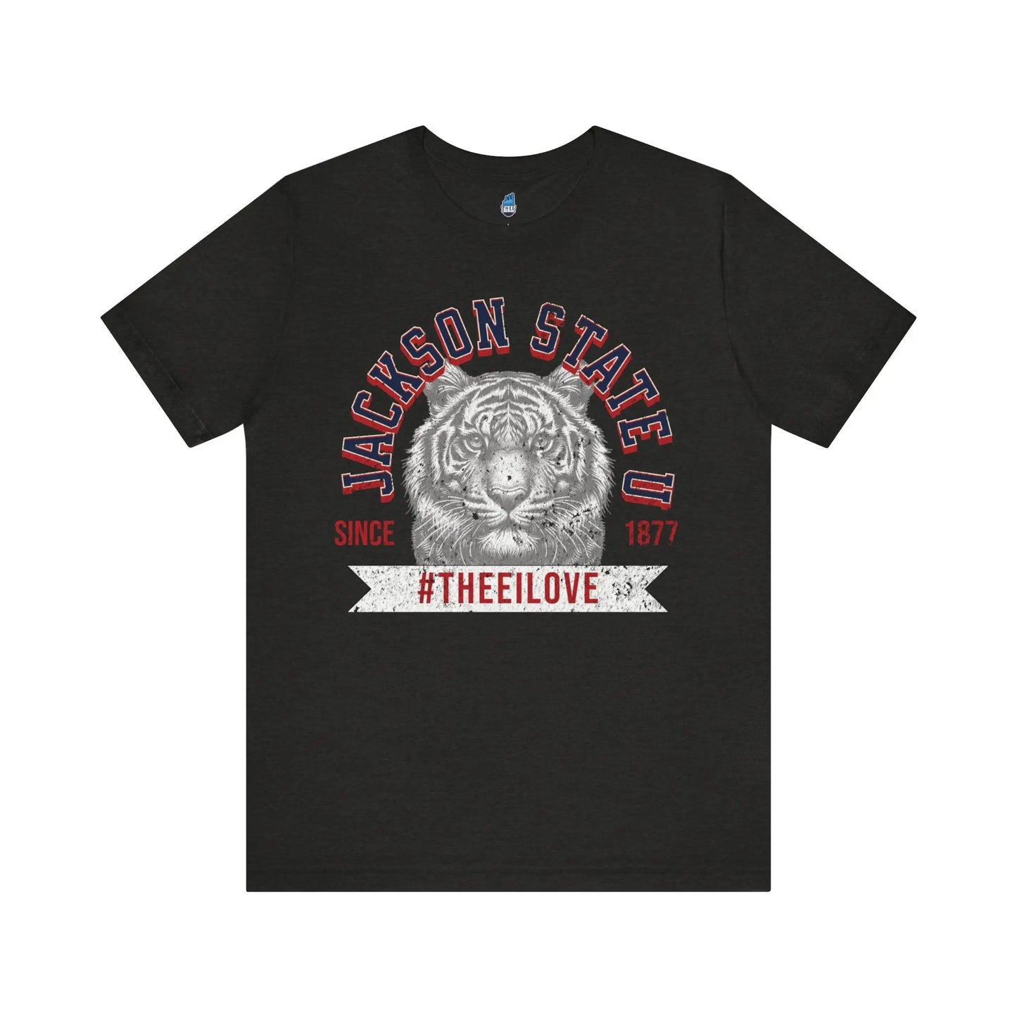 Jackson State Univ #TheeILove Men's White Jersey Short Sleeve Tee Printify