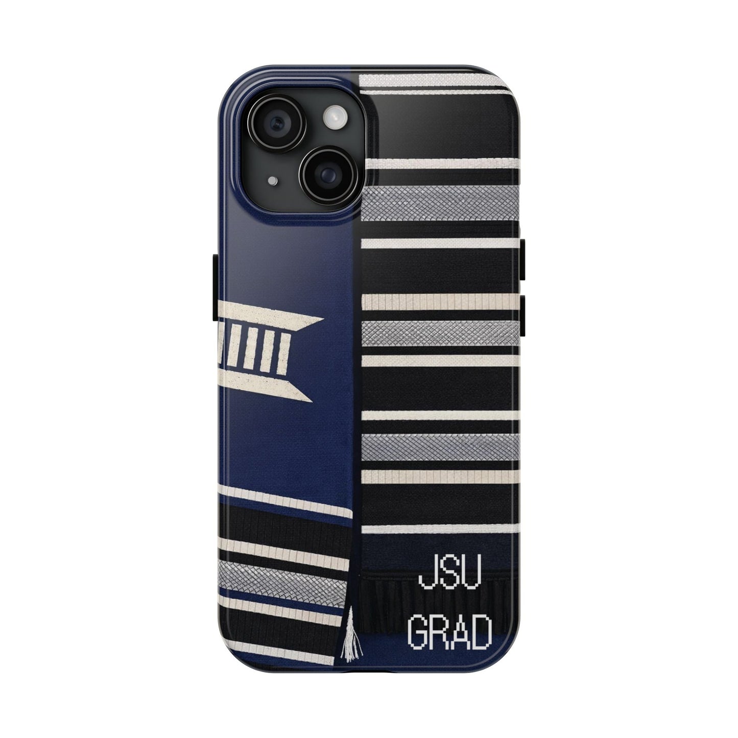 Thee Shirts - JSU Graduation Stole JSU Grad - Navy Phone Case Printify