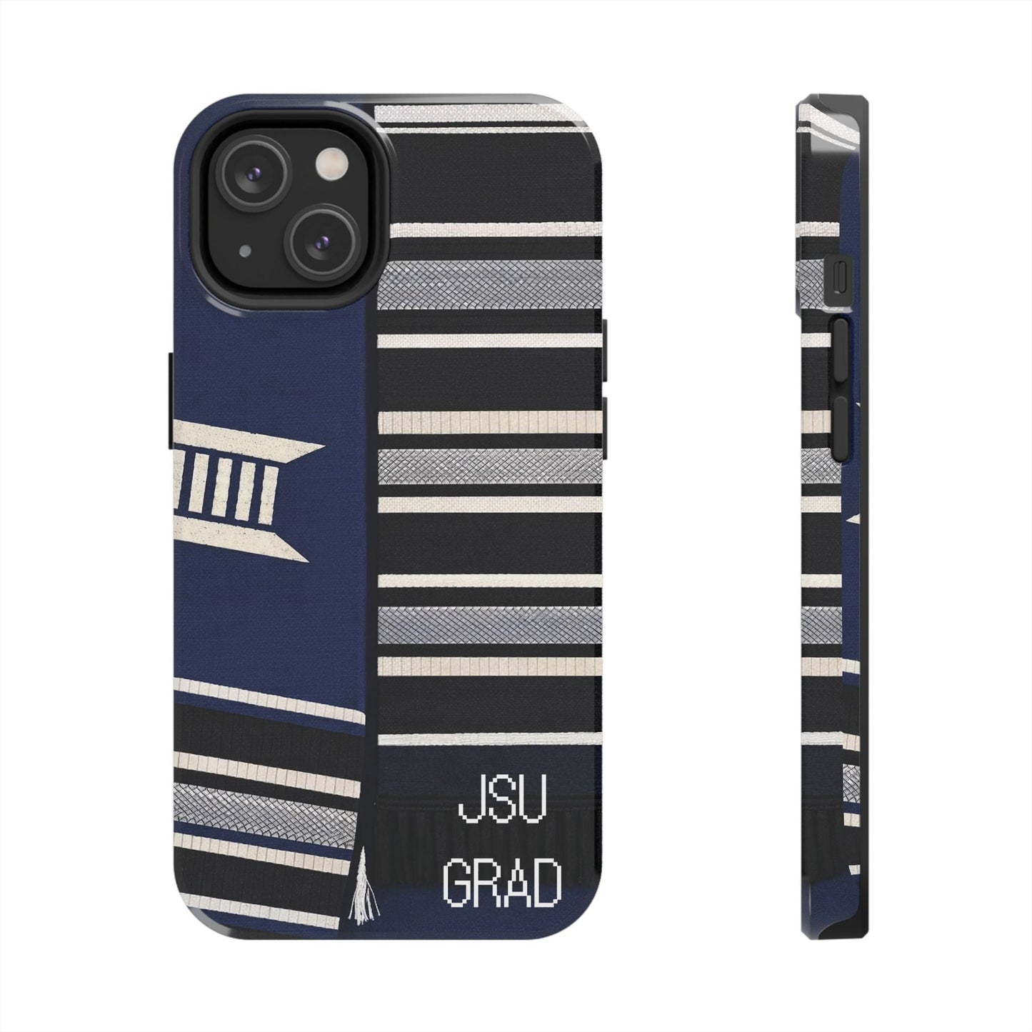 Thee Shirts - JSU Graduation Stole JSU Grad - Navy Phone Case Printify