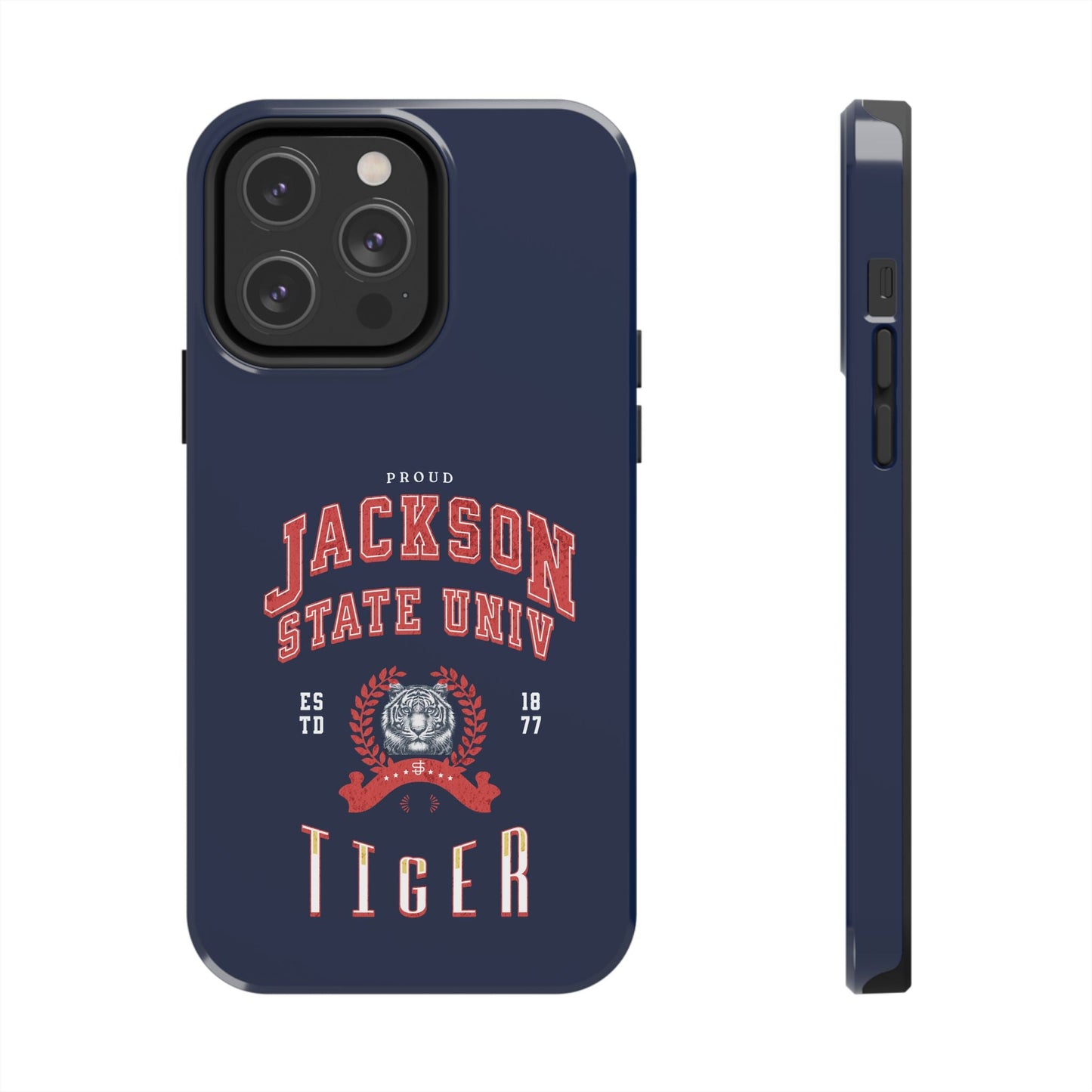 Proud Jackson State Univ Tiger Red - Navy Case Printify