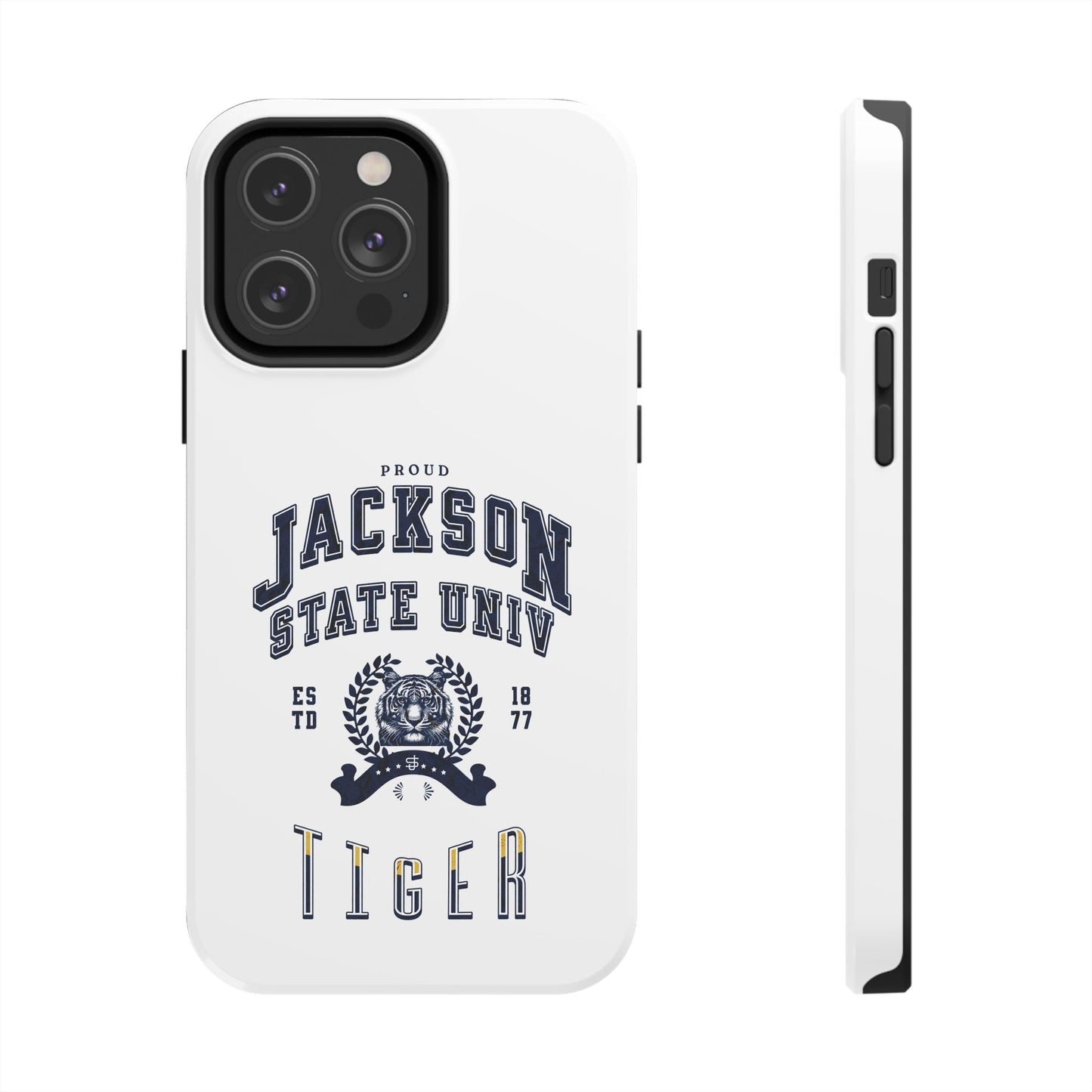 Proud Jackson State Univ Tiger Navy - White Case Printify