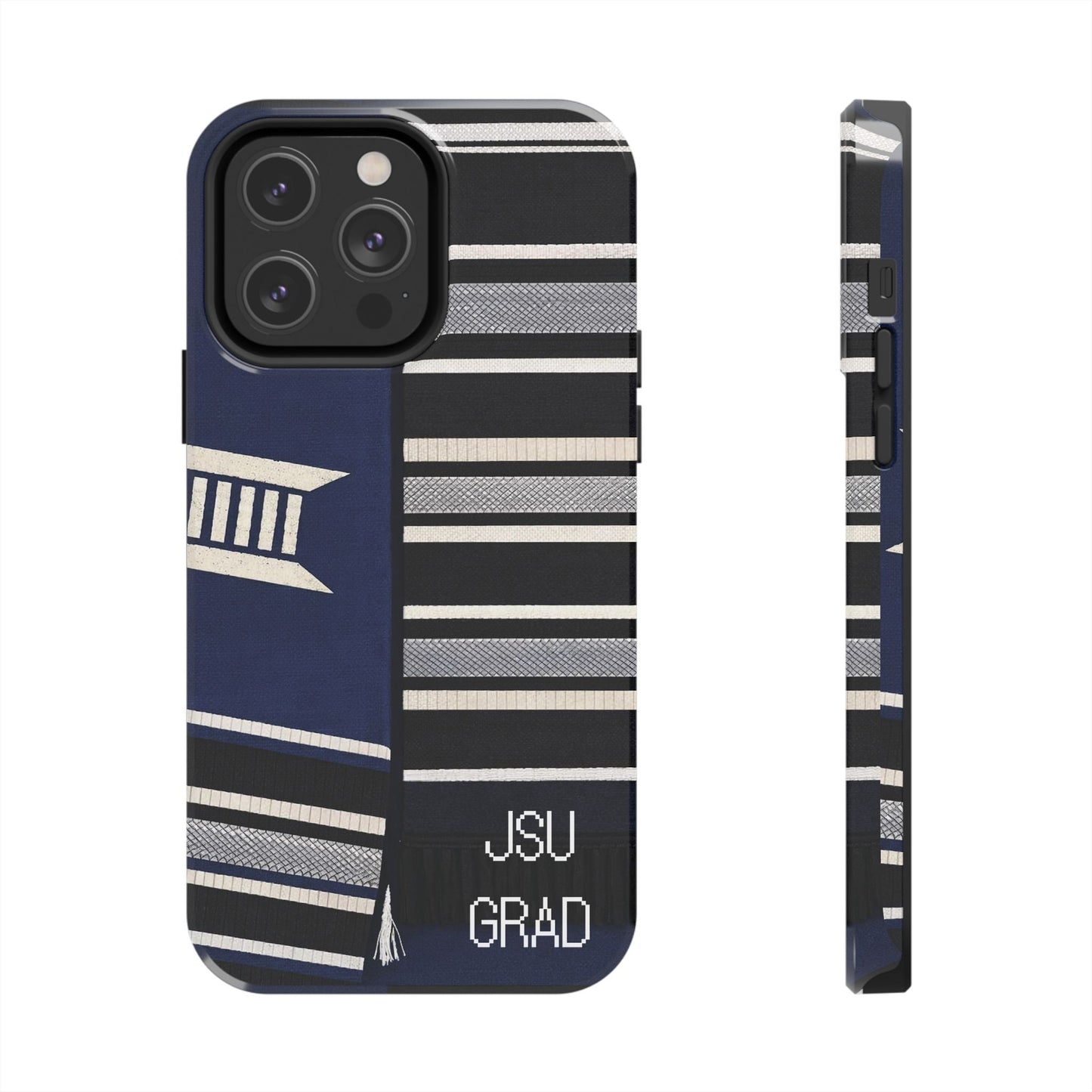 Thee Shirts - JSU Graduation Stole JSU Grad - Navy Phone Case Printify