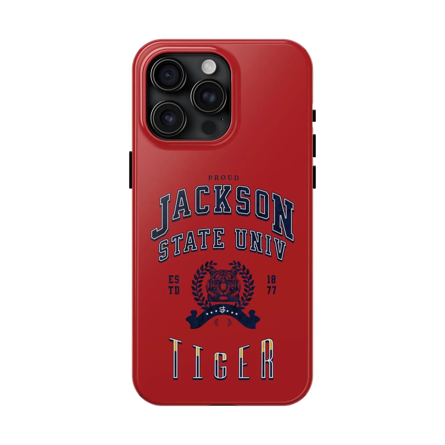 Proud Jackson State Univ Tiger Navy - Red Case Printify