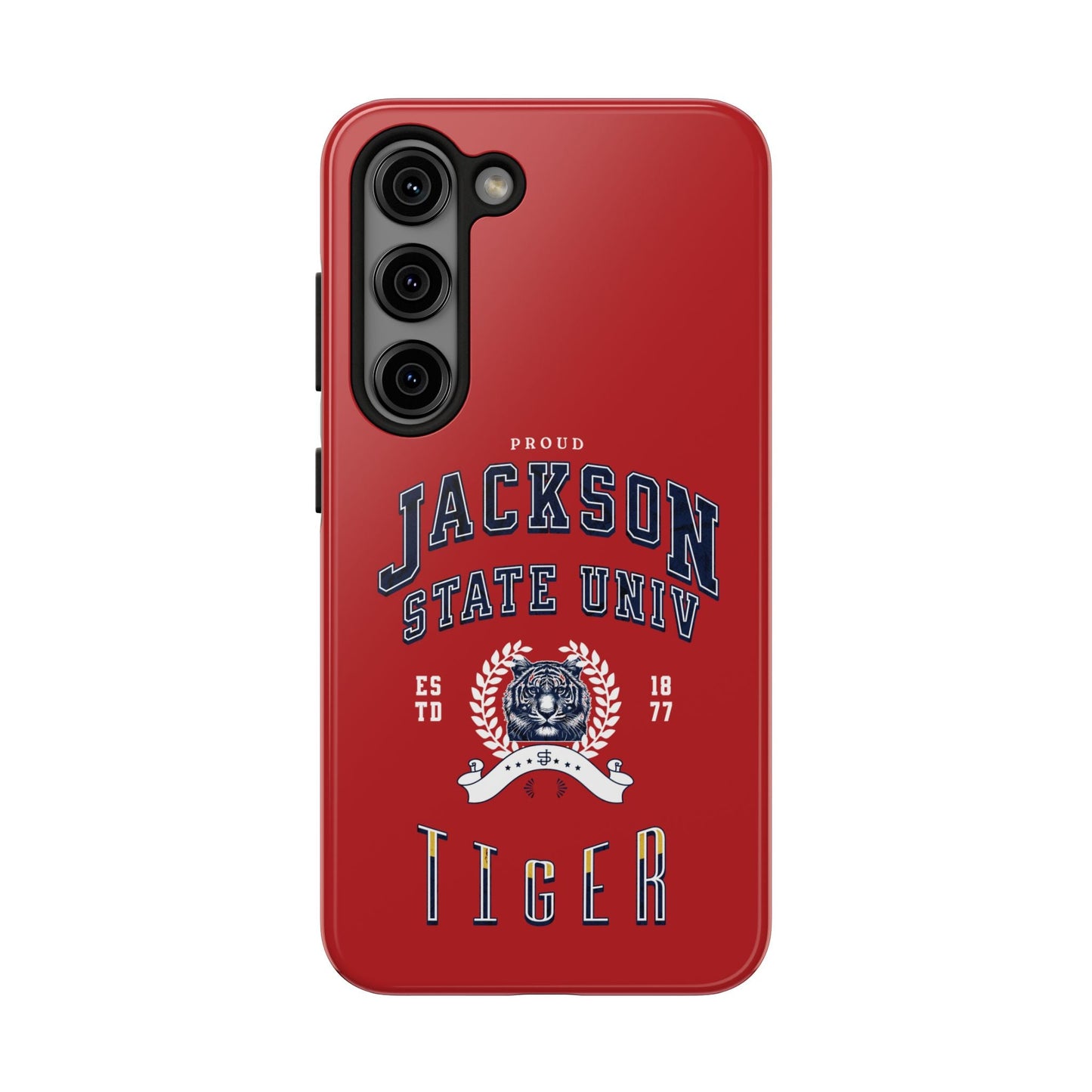 Proud Jackson State Univ Tiger White - Red Case Printify
