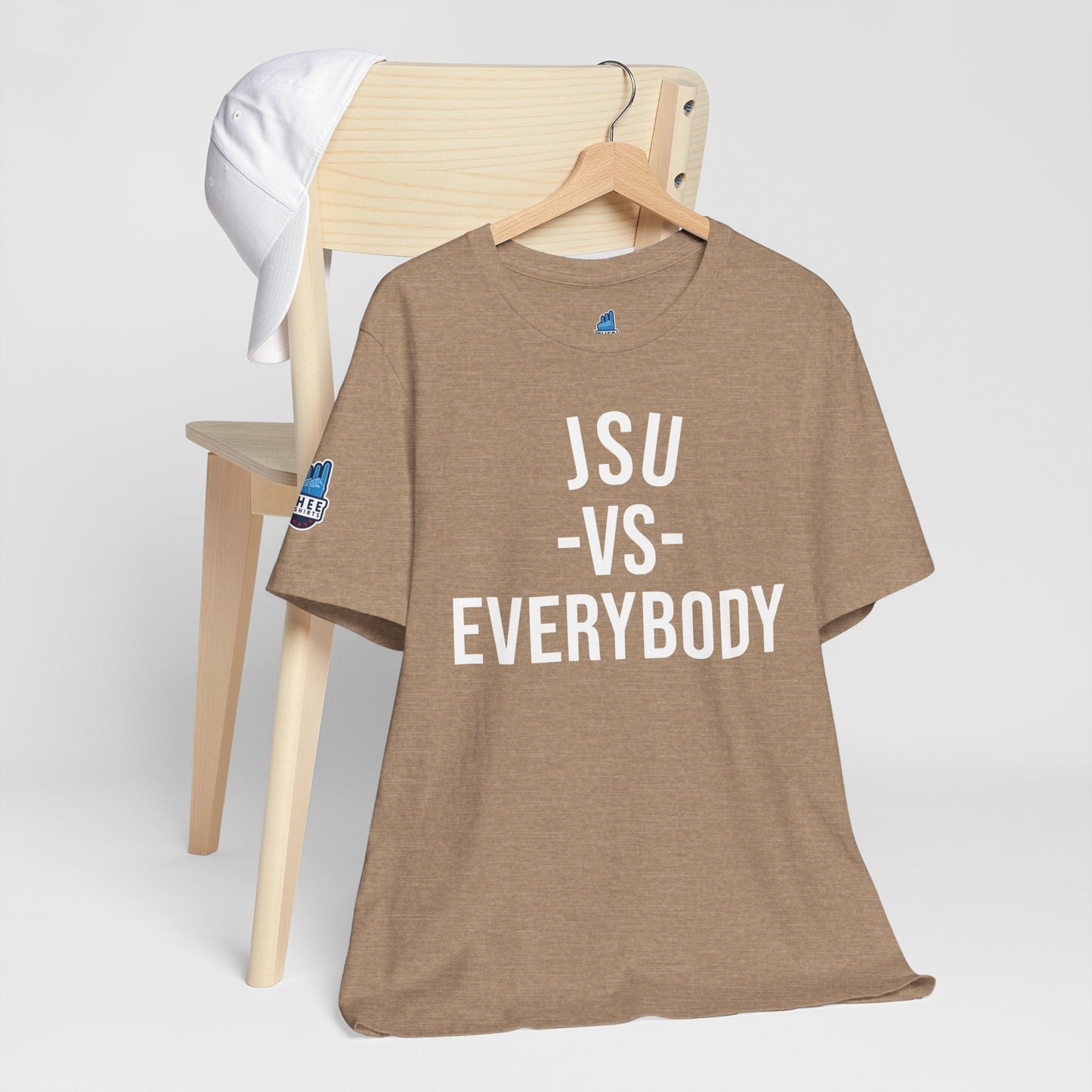 JSU vs Everybody Black Font Jersey Short Sleeve Tee Printify
