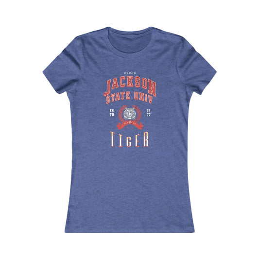 Proud Jackson State Univ Tiger Women's Red Favorite Tee Printify
