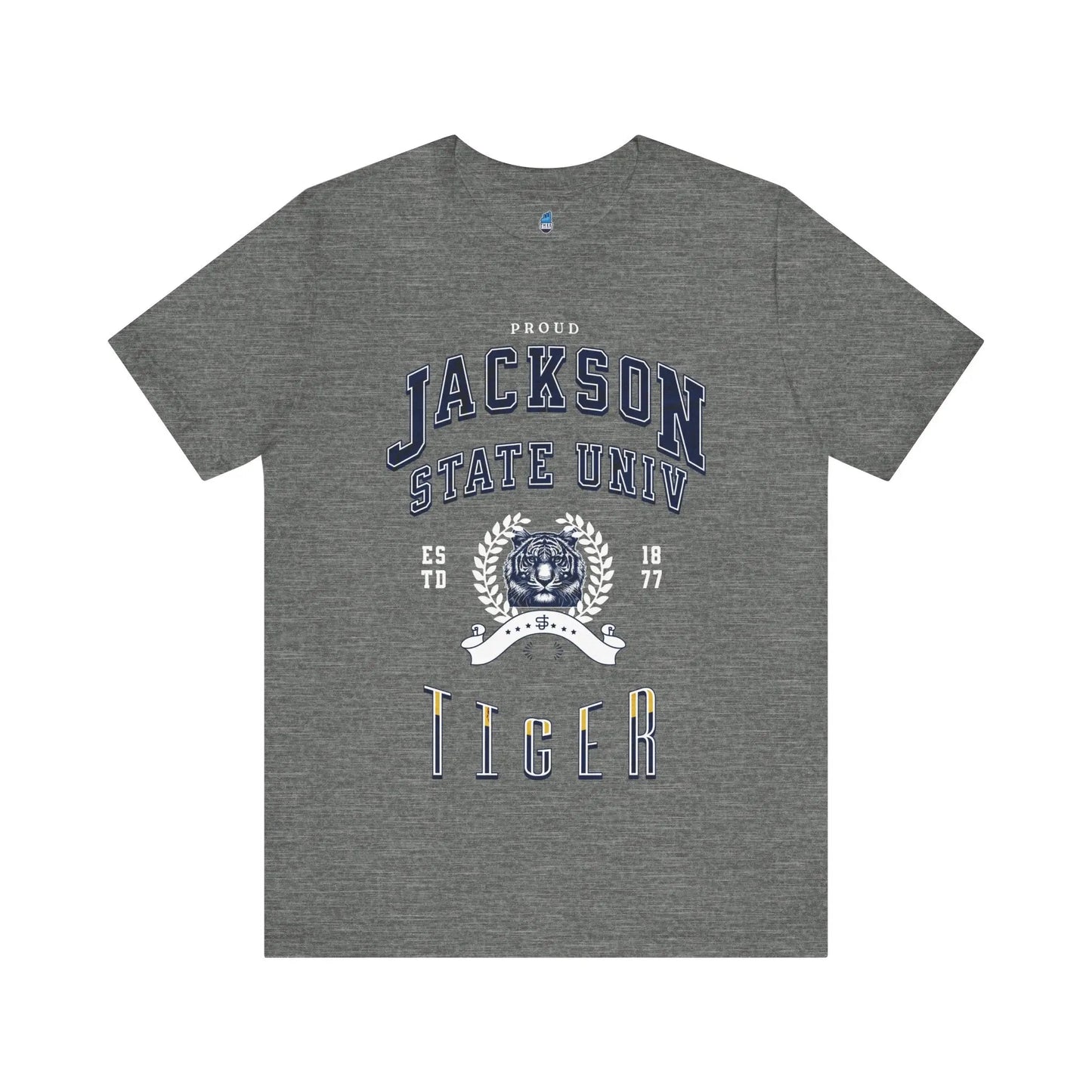 Proud Jackson State Univ Tiger Men's White Jersey Short Sleeve Tee Printify
