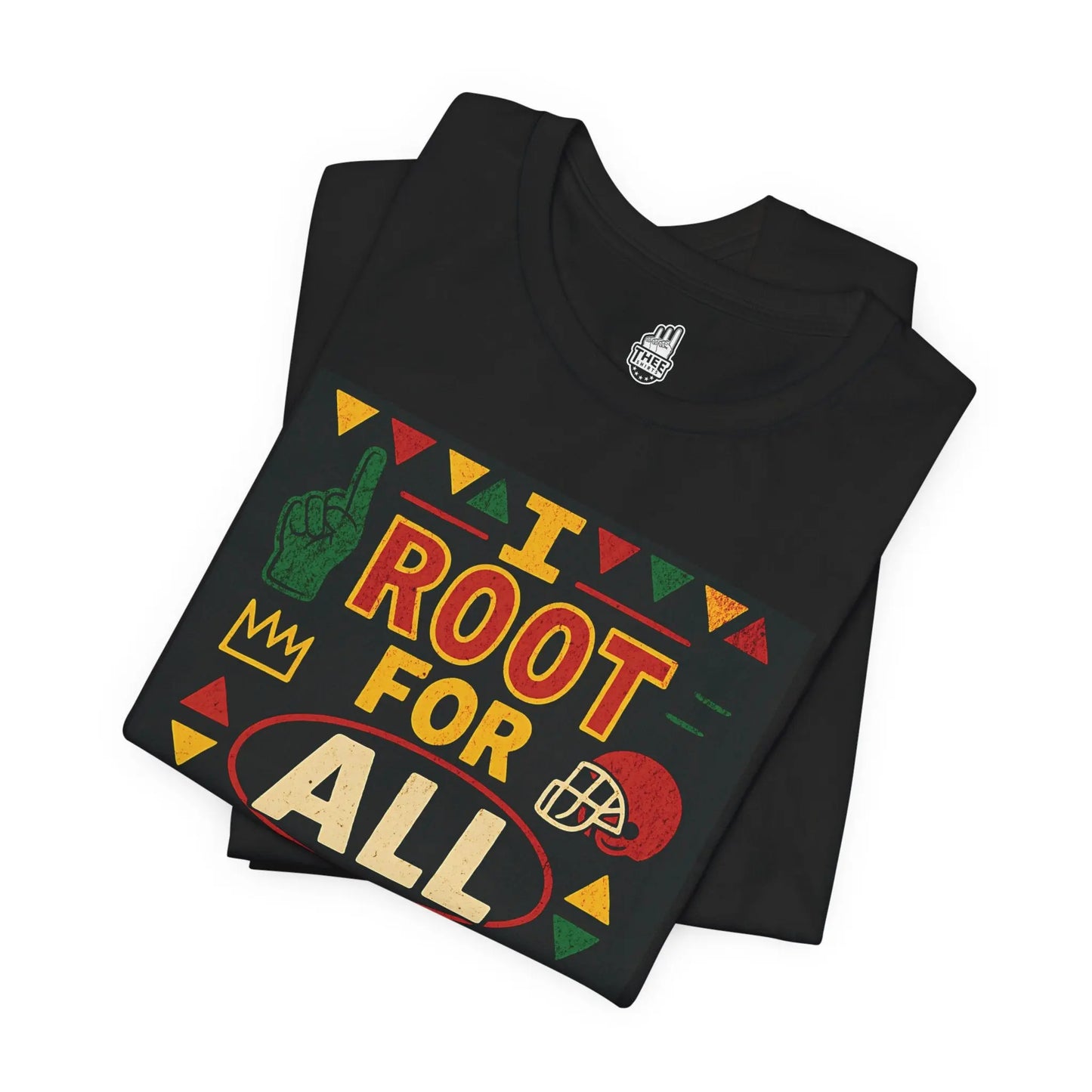 I Root for All HBCUs Illustration Black Jersey Short Sleeve Tee Printify