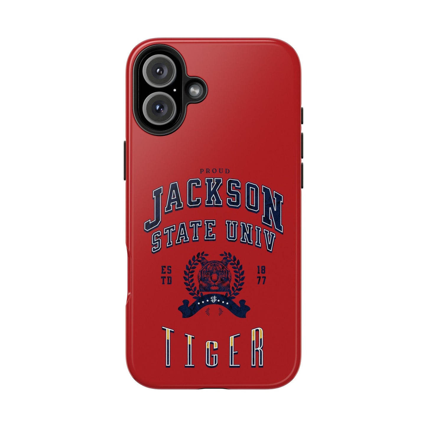 Proud Jackson State Univ Tiger Navy - Red Case Printify