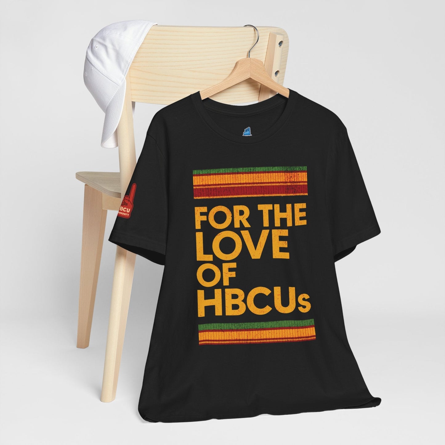 For the Love of HBCUs Black Jersey Short Sleeve Tee Printify