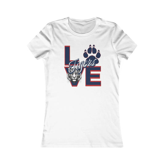 Love Tigers Varsity Women's Favorite Tee Printify
