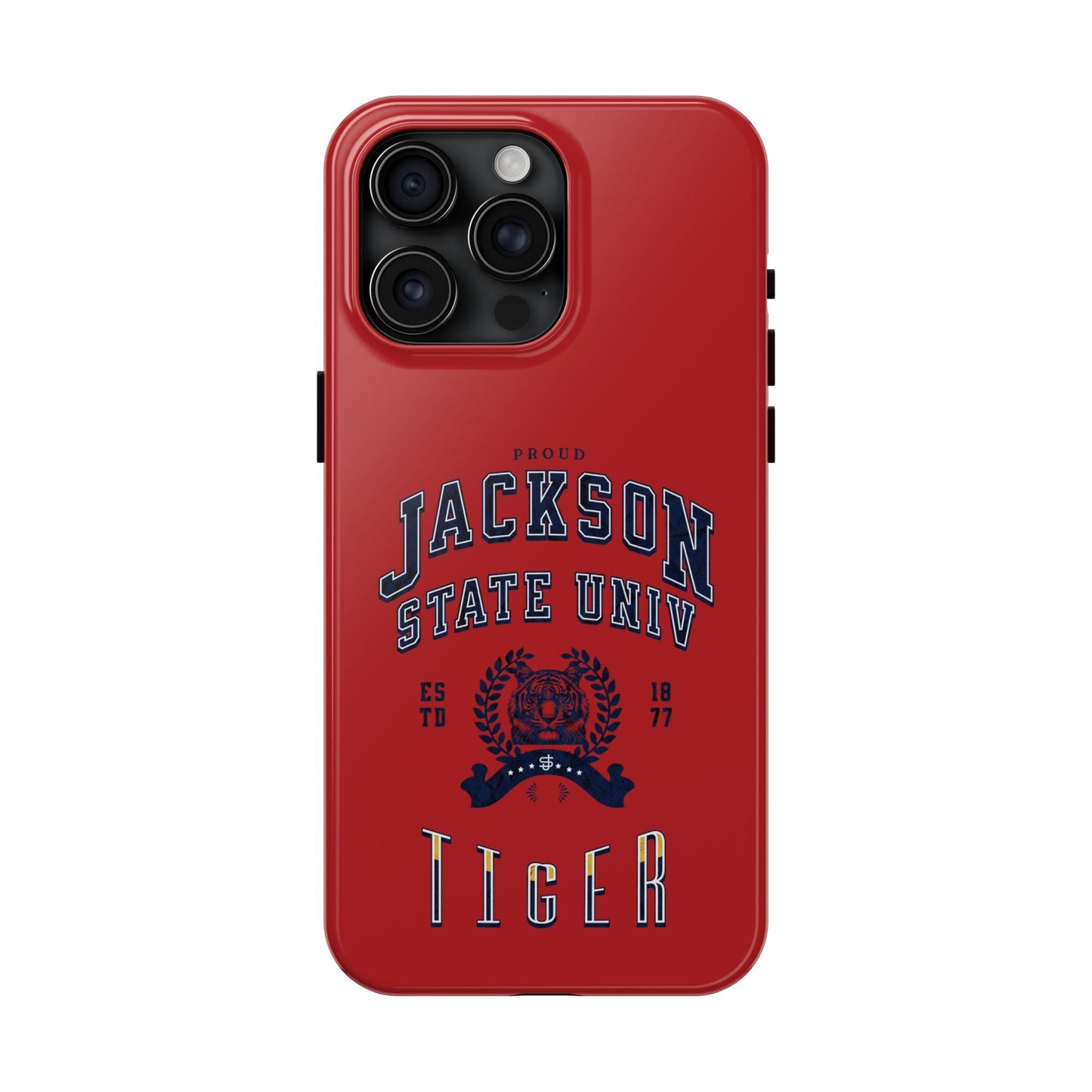 Proud Jackson State Univ Tiger Navy - Red Case Printify