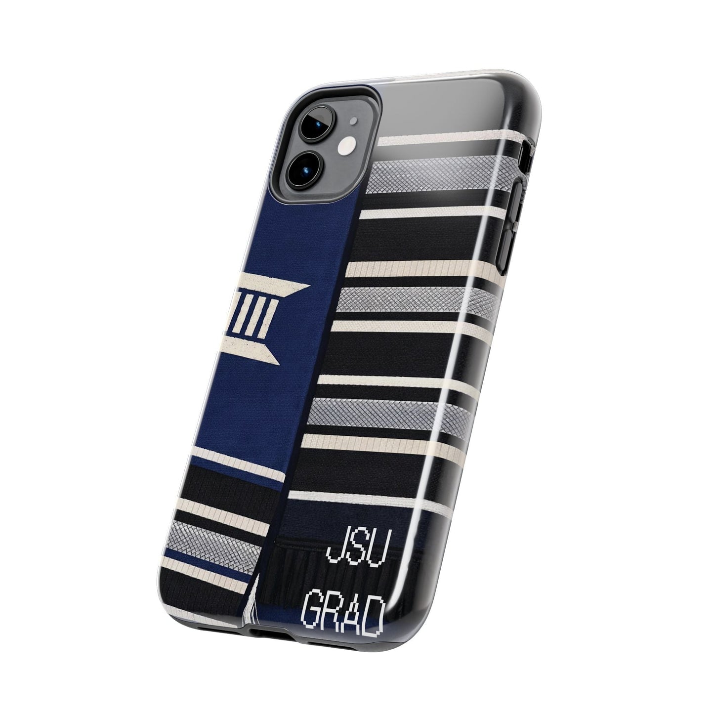 Thee Shirts - JSU Graduation Stole JSU Grad - Navy Phone Case Printify