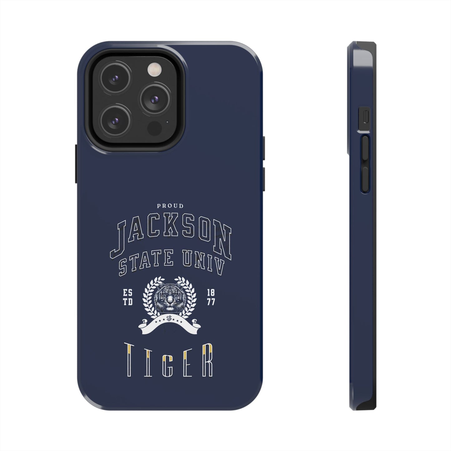 Proud Jackson State Univ Tiger White - Navy Case Printify
