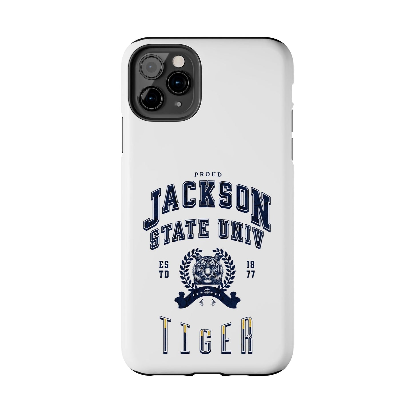 Proud Jackson State Univ Tiger Navy - White Case Printify