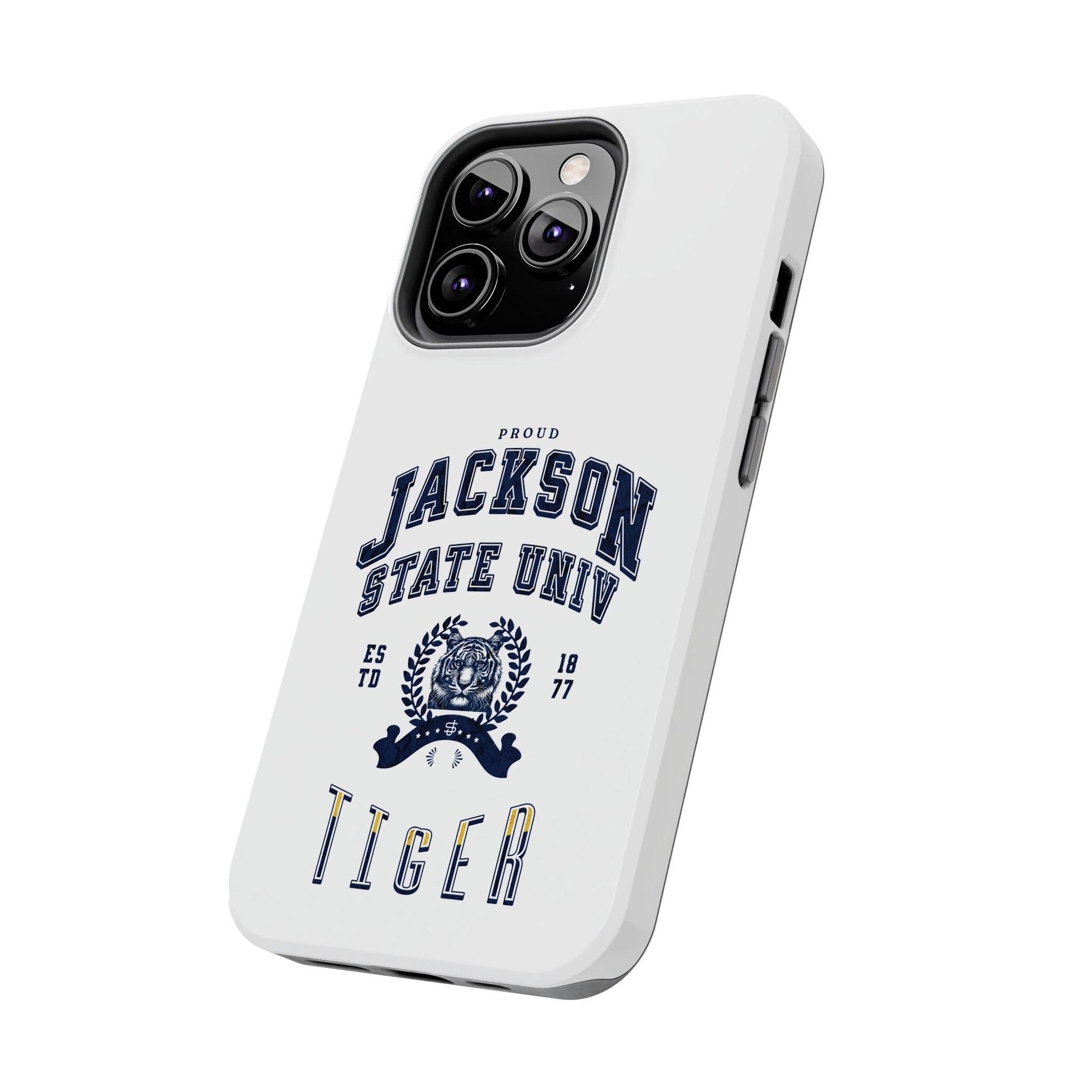 Proud Jackson State Univ Tiger Navy - White Case Printify