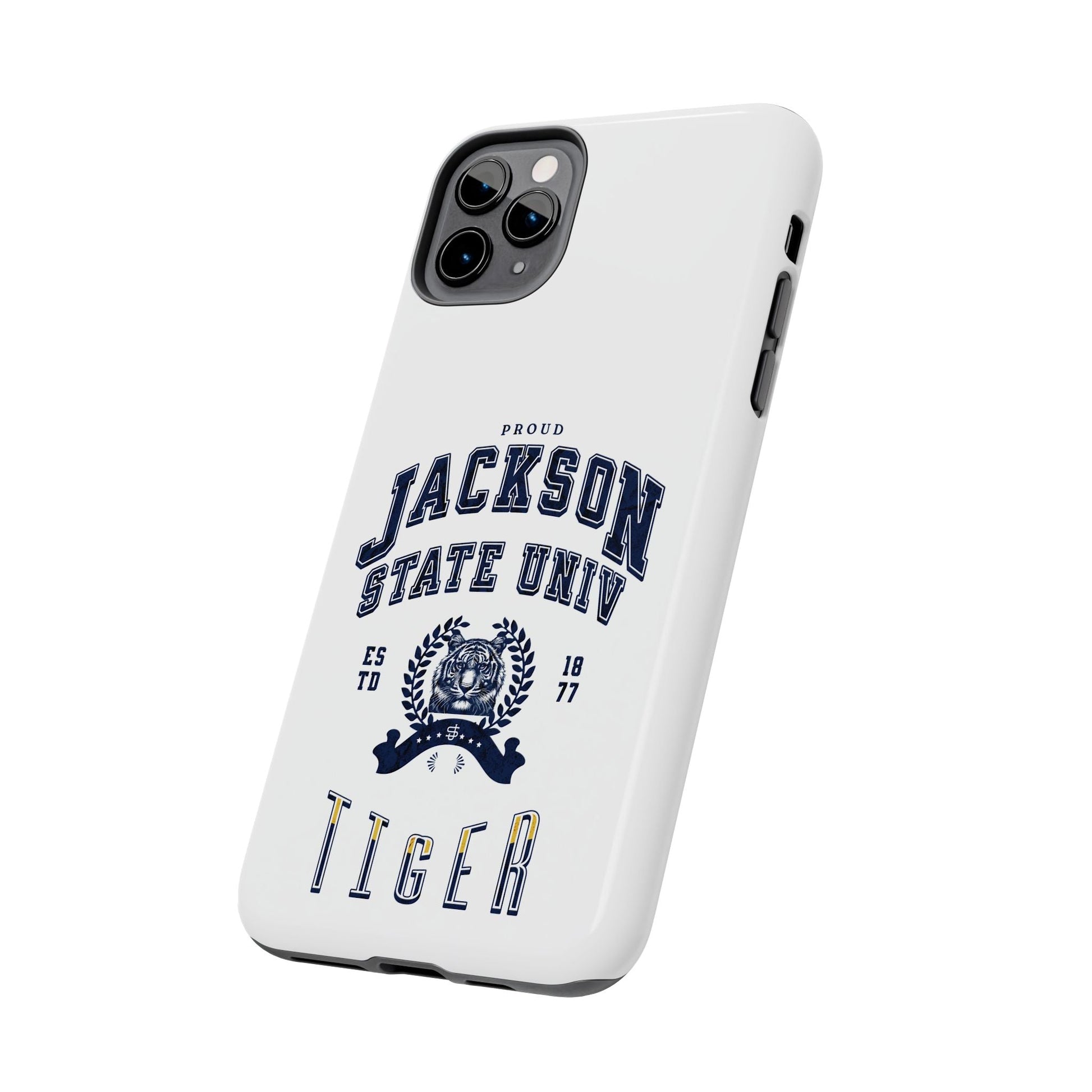 Proud Jackson State Univ Tiger Navy - White Case Printify