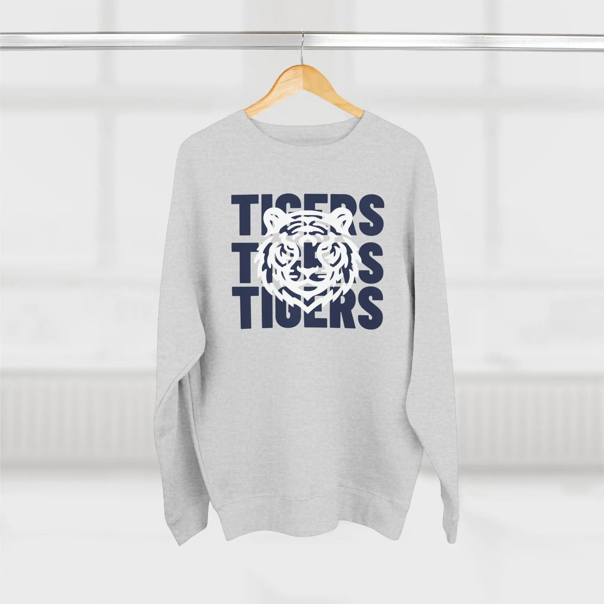 Jackson State Tigers 3X Navy Crewneck Sweatshirt Printify