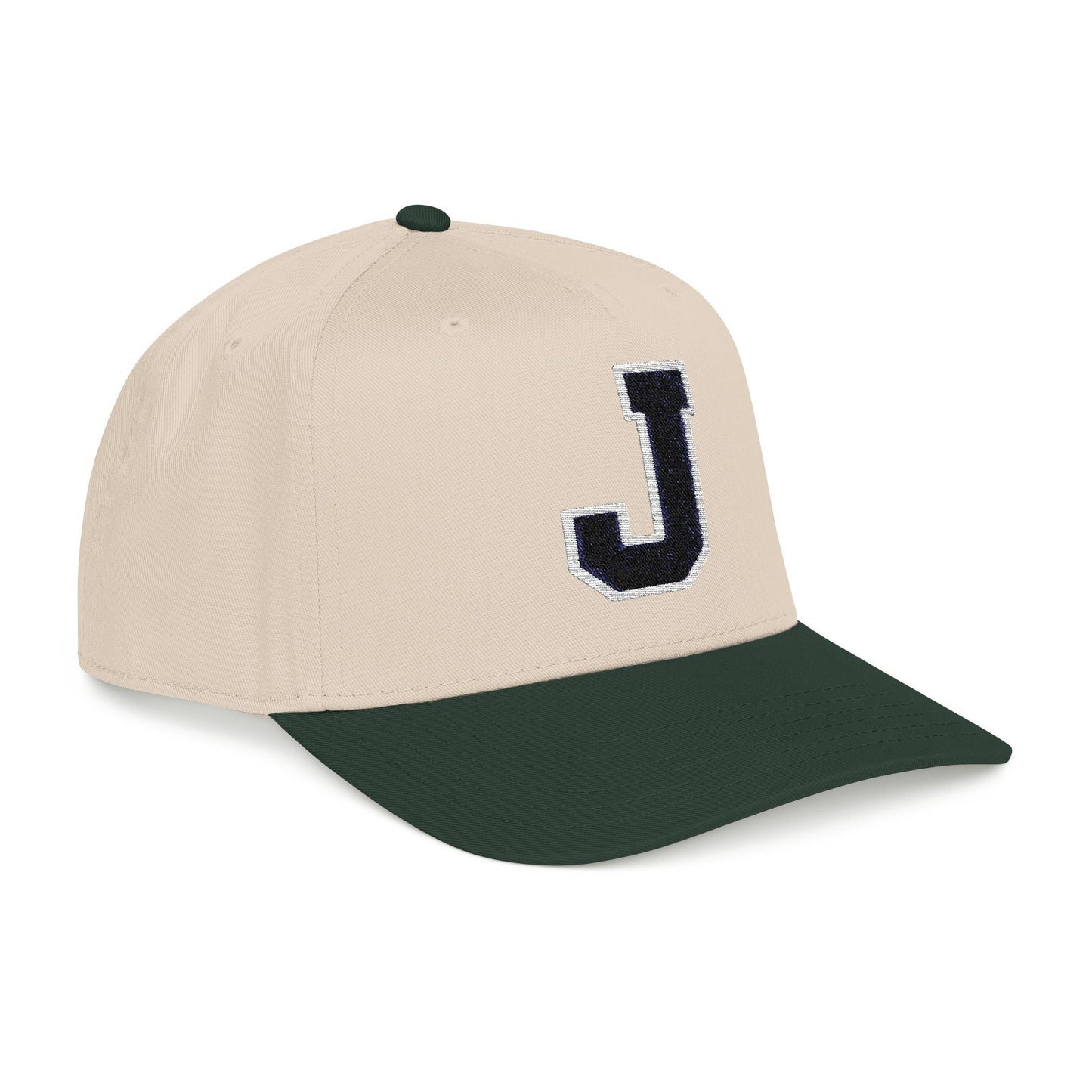 Thee Shirts "J" Two Tone Embroidered Bill Cap Printify
