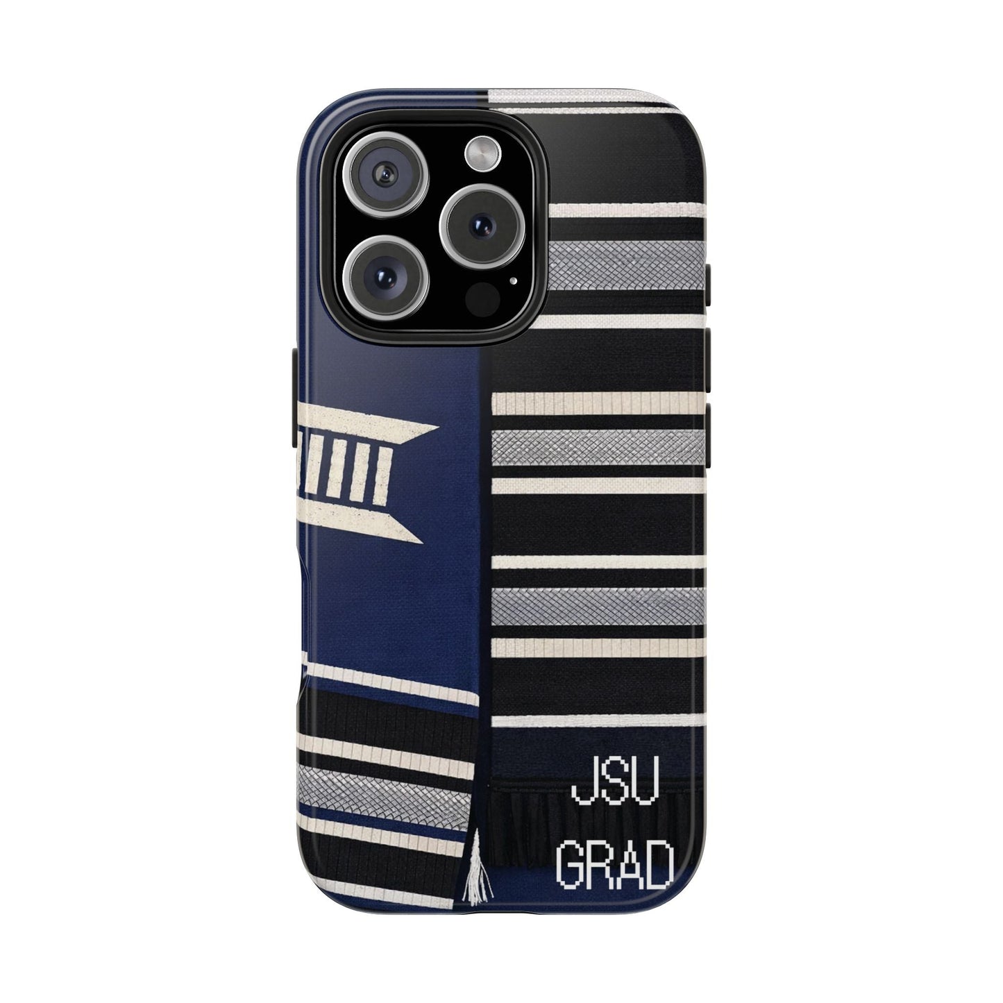 Thee Shirts - JSU Graduation Stole JSU Grad - Navy Phone Case Printify