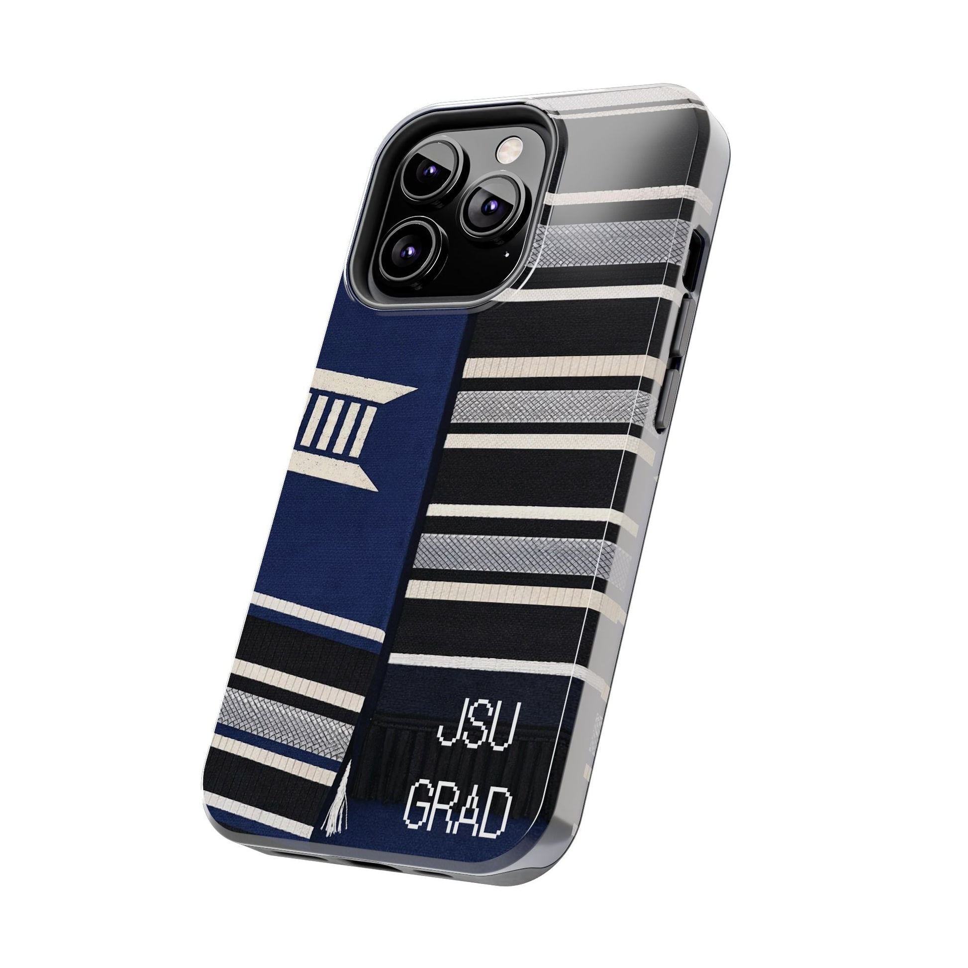 Thee Shirts - JSU Graduation Stole JSU Grad - Navy Phone Case Printify
