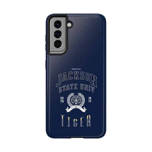 Proud Jackson State Univ Tiger White - Navy Case Printify
