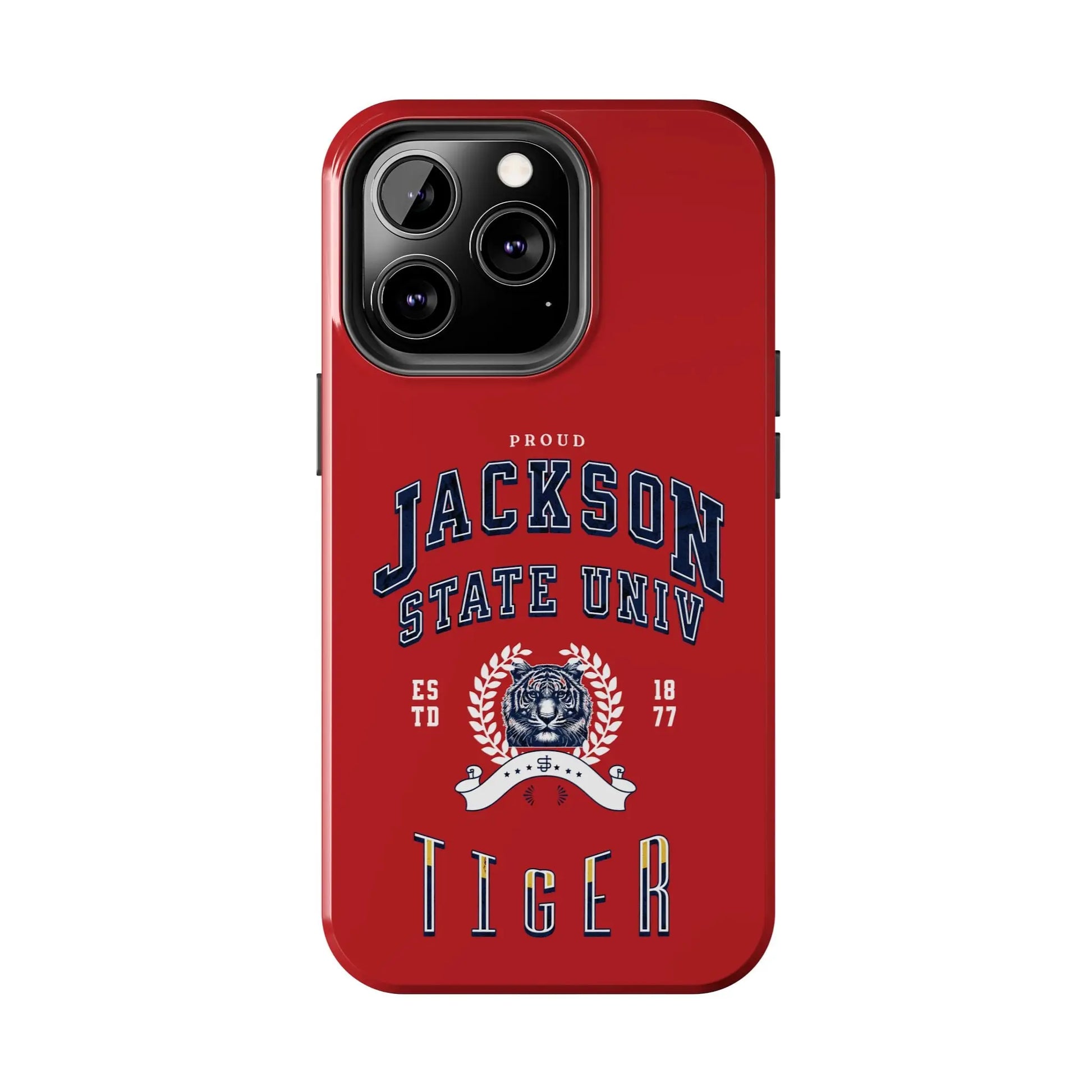 Proud Jackson State Univ Tiger White - Red Case Printify
