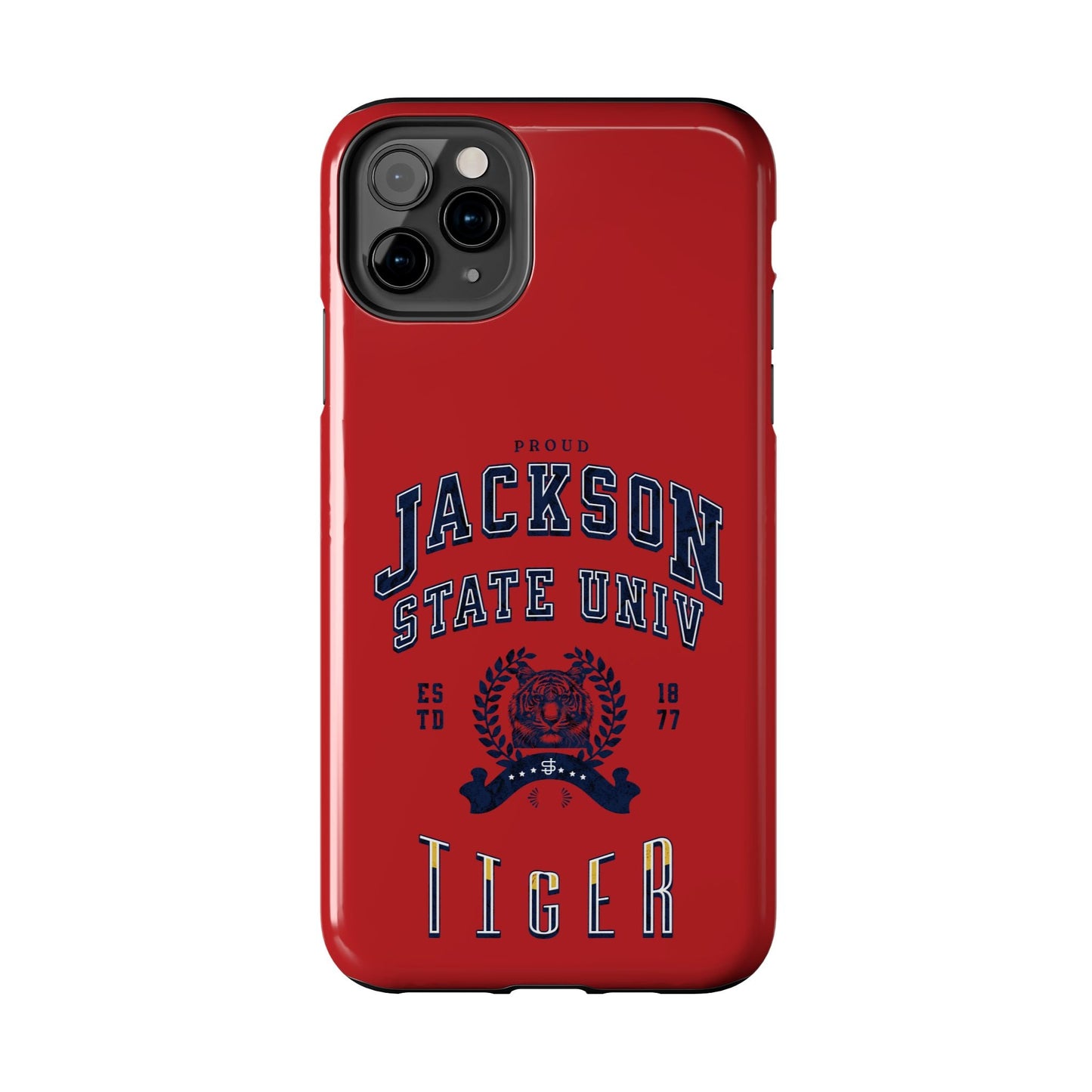 Proud Jackson State Univ Tiger Navy - Red Case Printify