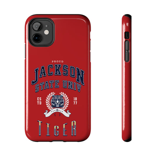 Proud Jackson State Univ Tiger White - Red Case Printify