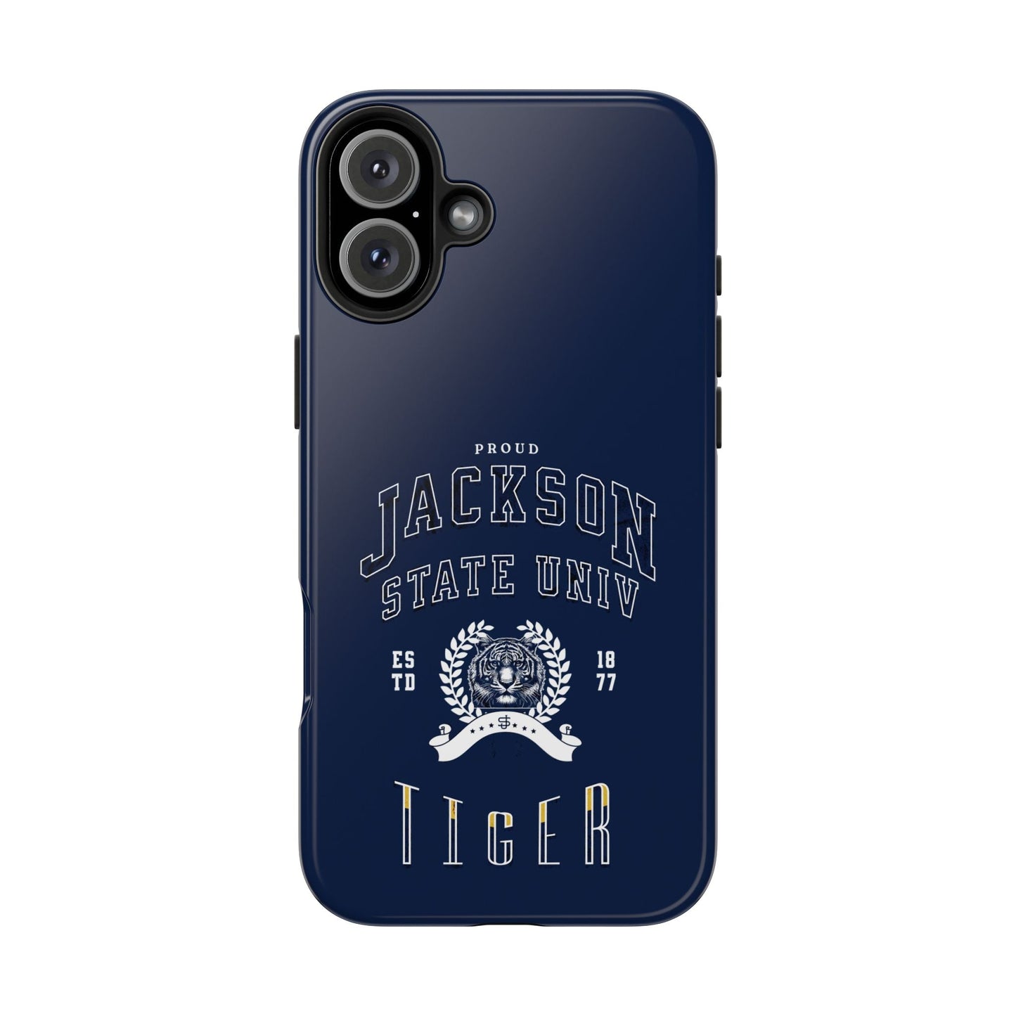 Proud Jackson State Univ Tiger White - Navy Case Printify