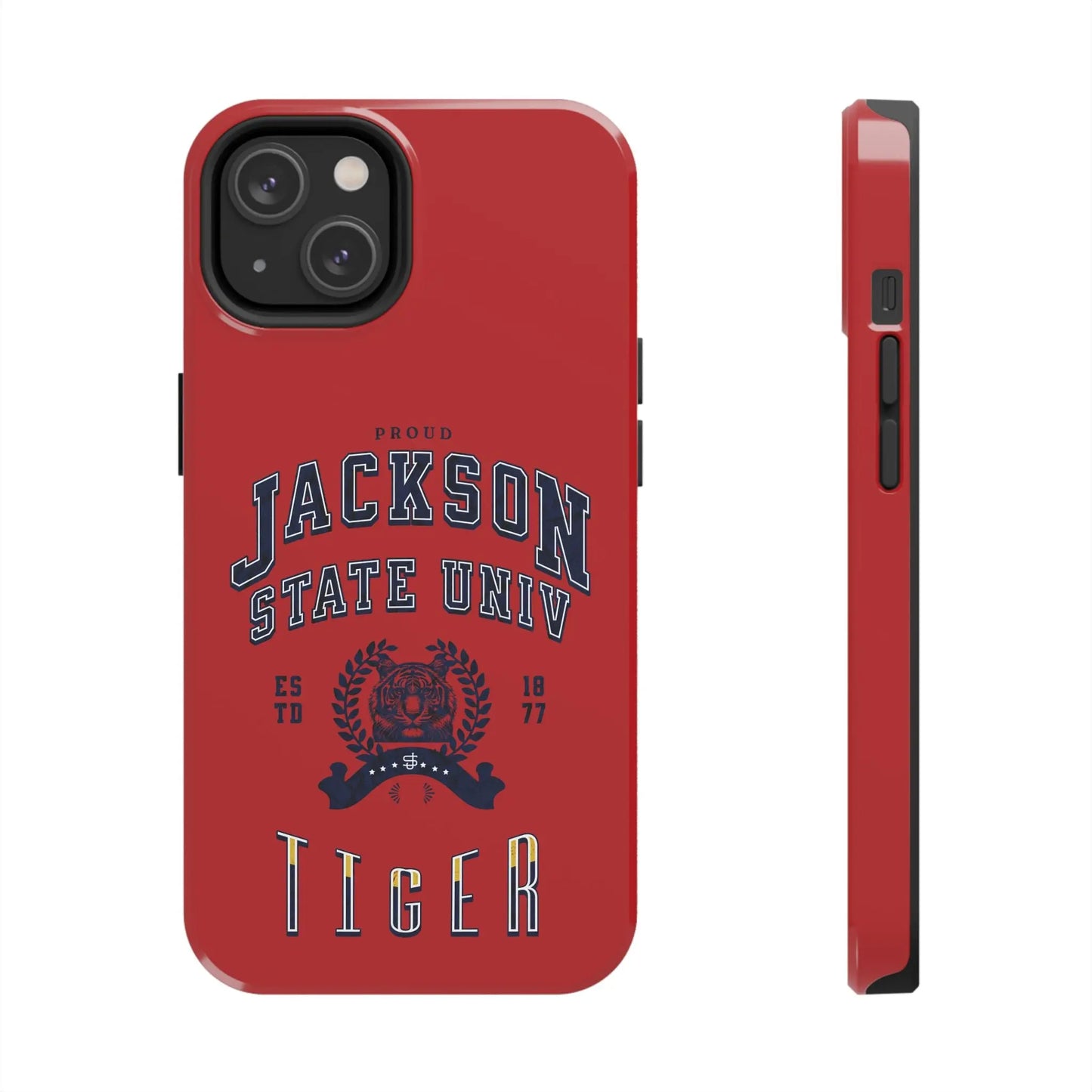 Proud Jackson State Univ Tiger Navy - Red Case Printify