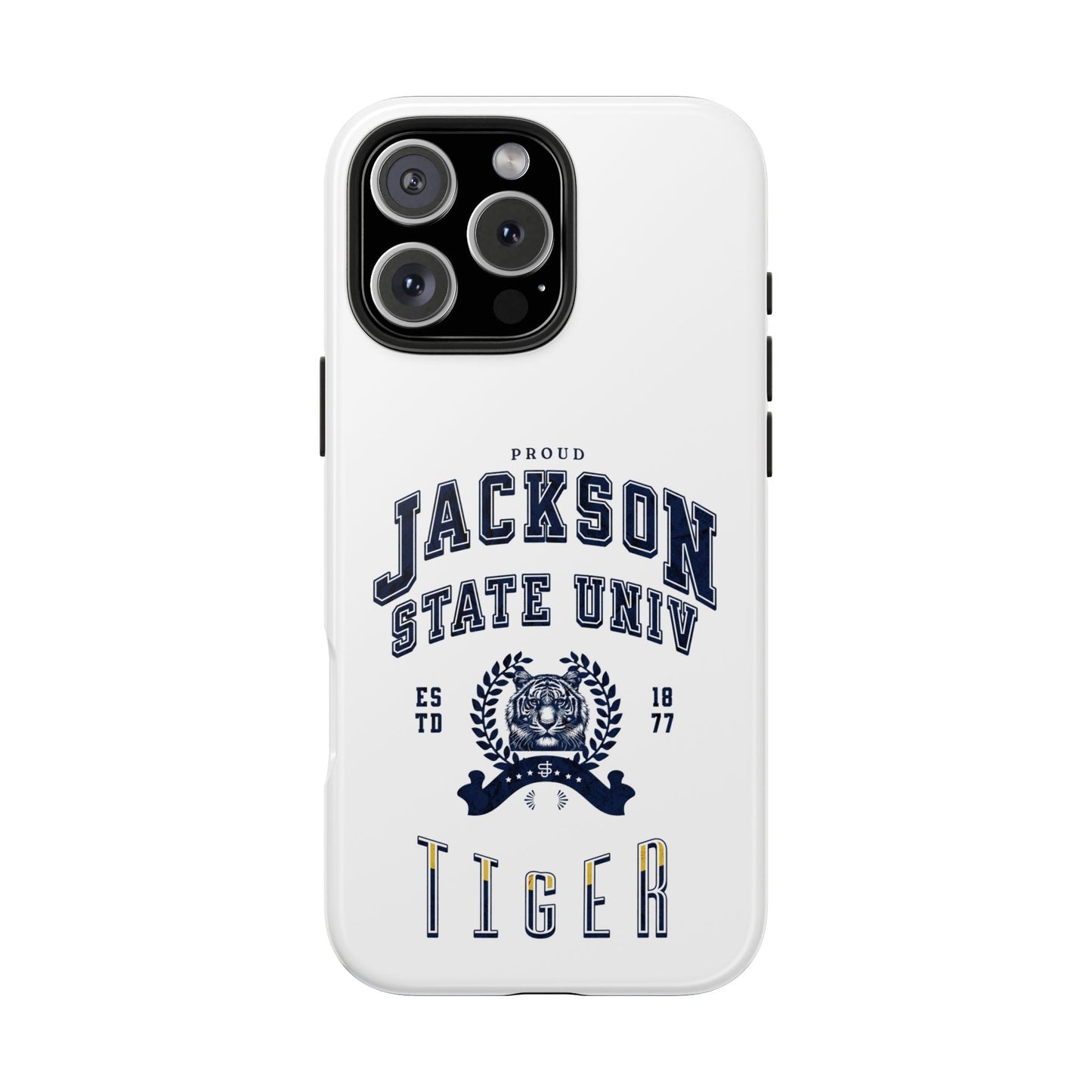 Proud Jackson State Univ Tiger Navy - White Case Printify